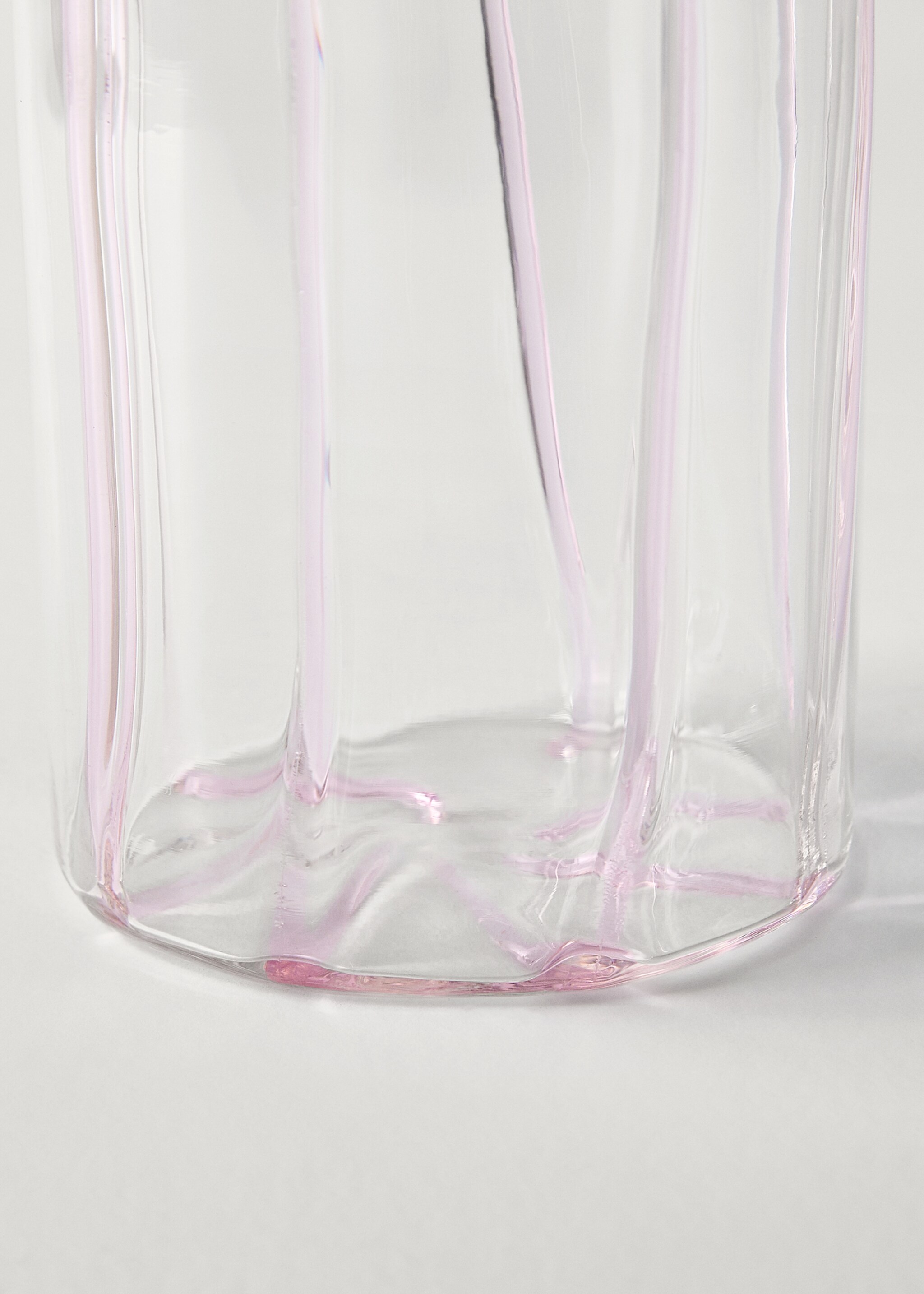 Borosilikat-Trinkglas mit farbigen Linien - Detail des Artikels 2