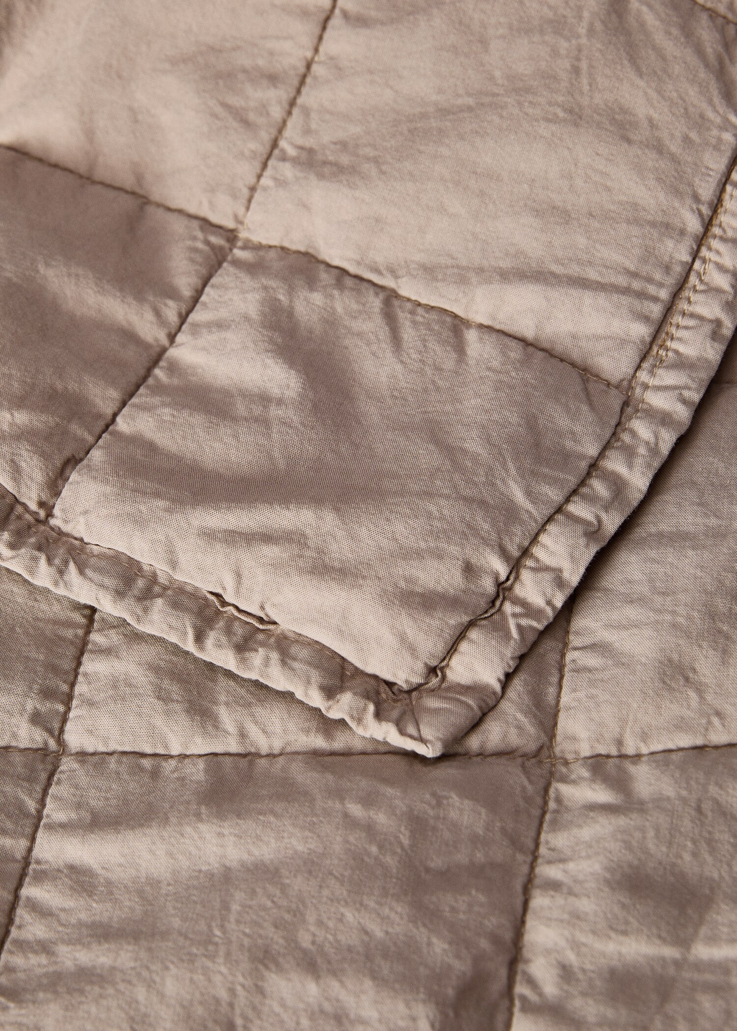 Édredon percale de coton garment-dyed carreaux lit 90/105 cm - Détail de l'article 1