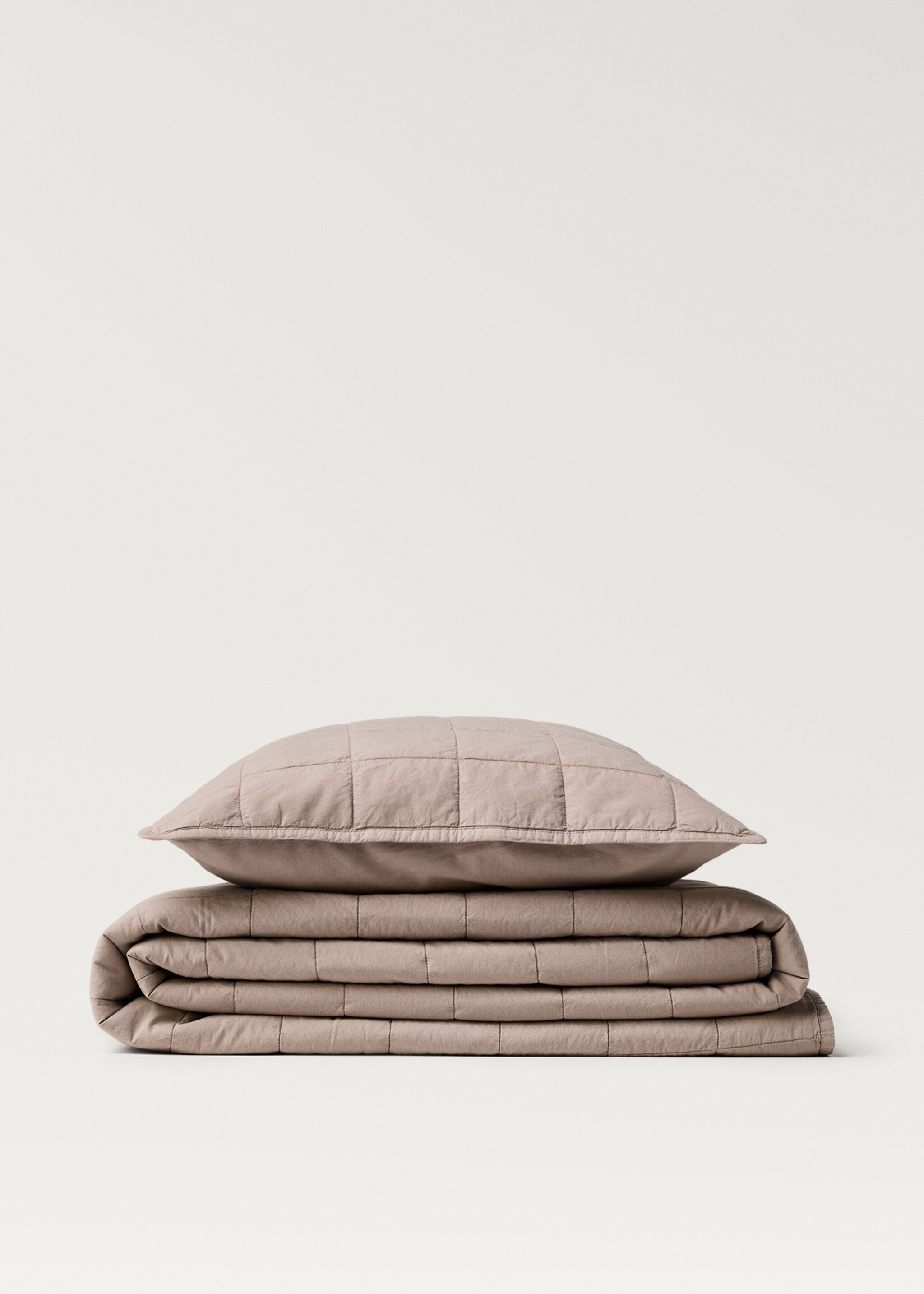 Cotton percale garment-dyed check bedspread for 90/105 cm bed - Details of the article 3