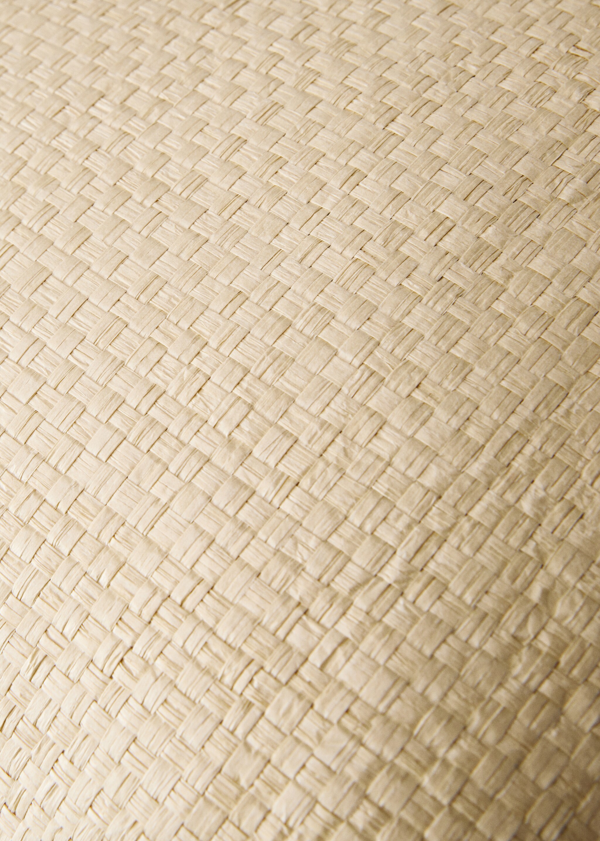 Kissenbezug aus geflochtenem Papier mit Paspelierung 45x45 cm - Detail des Artikels 3