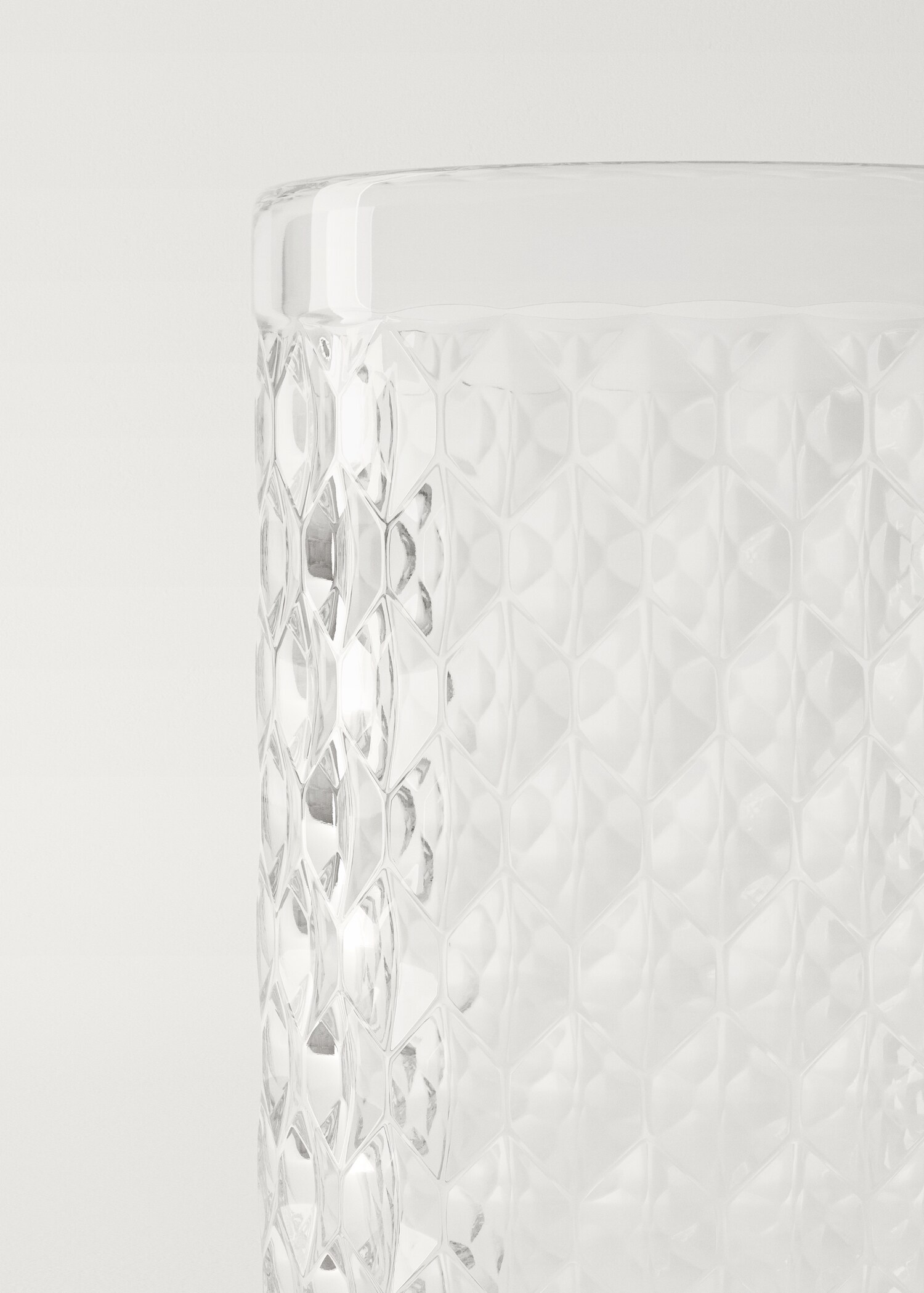 Vaso vidrio relieve geométrico mediano - Detalle del artículo 1