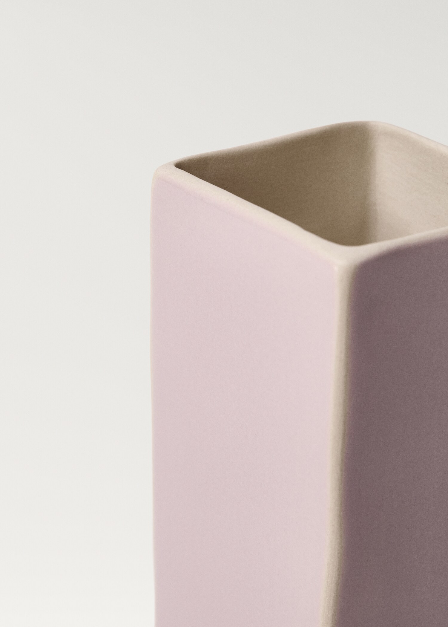 Rectangular stoneware vase with design - Details of the article 1