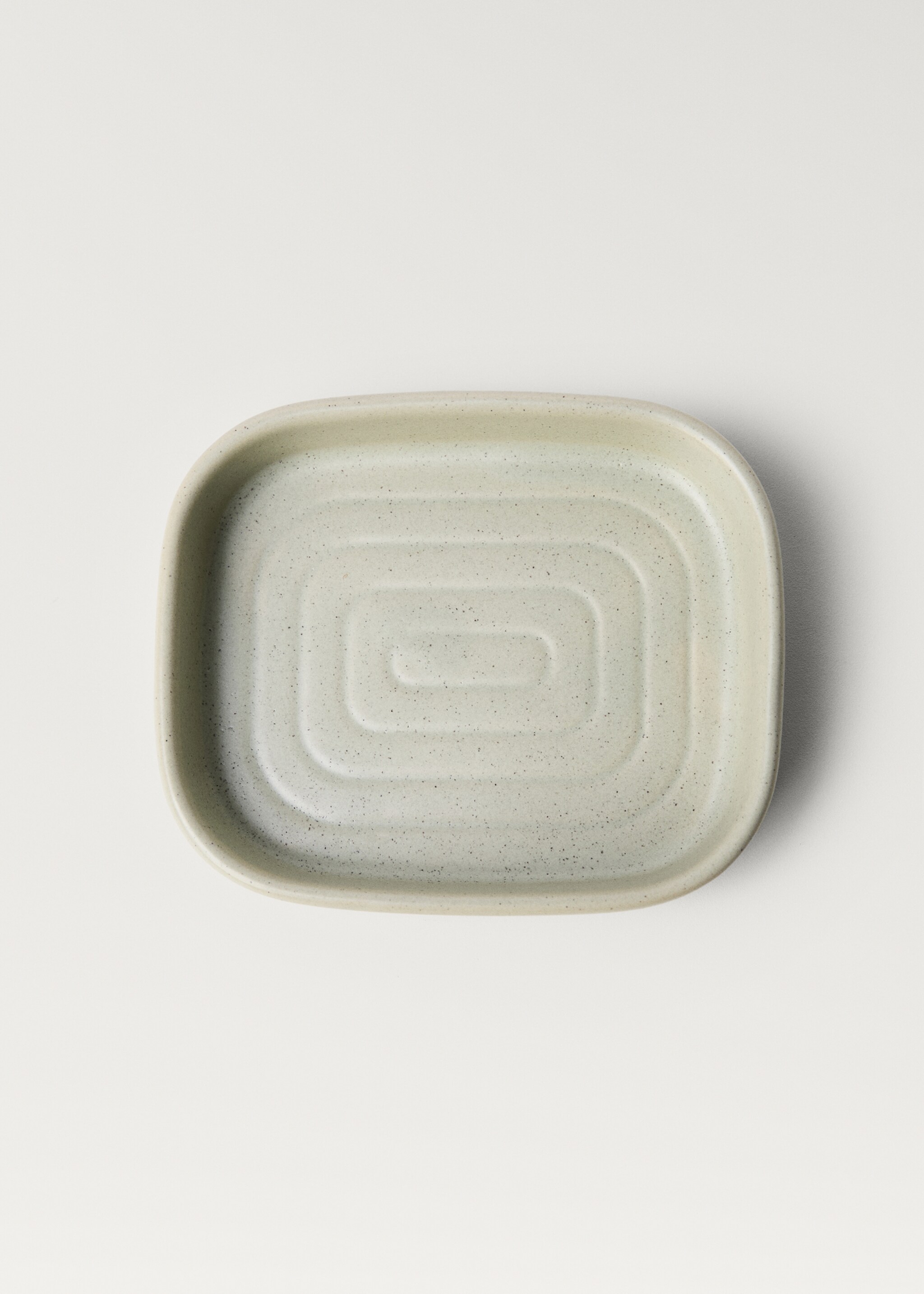 Striped stoneware soap dish - Details of the article 1