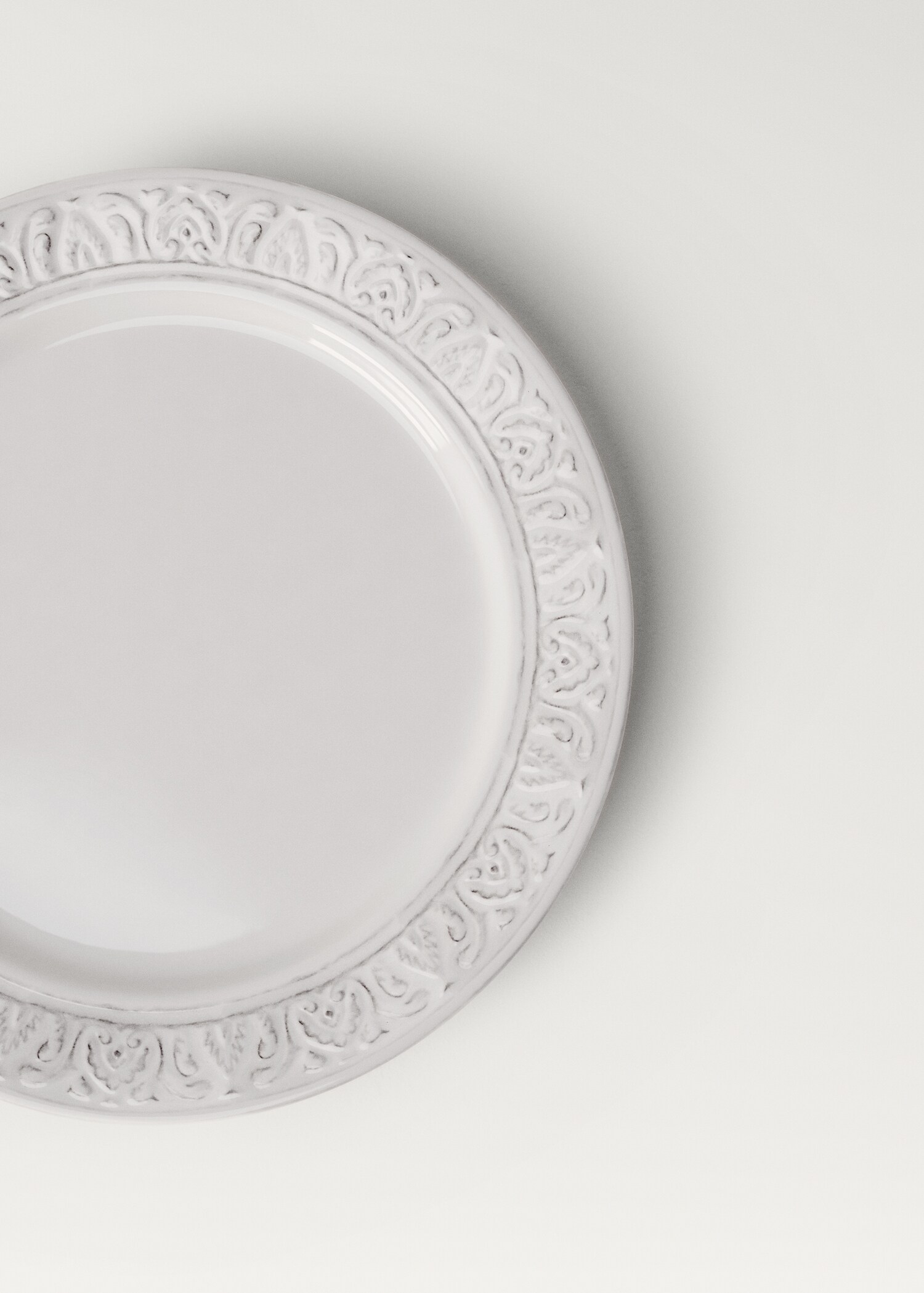 Stoneware decorative border dessert plate - Details of the article 1