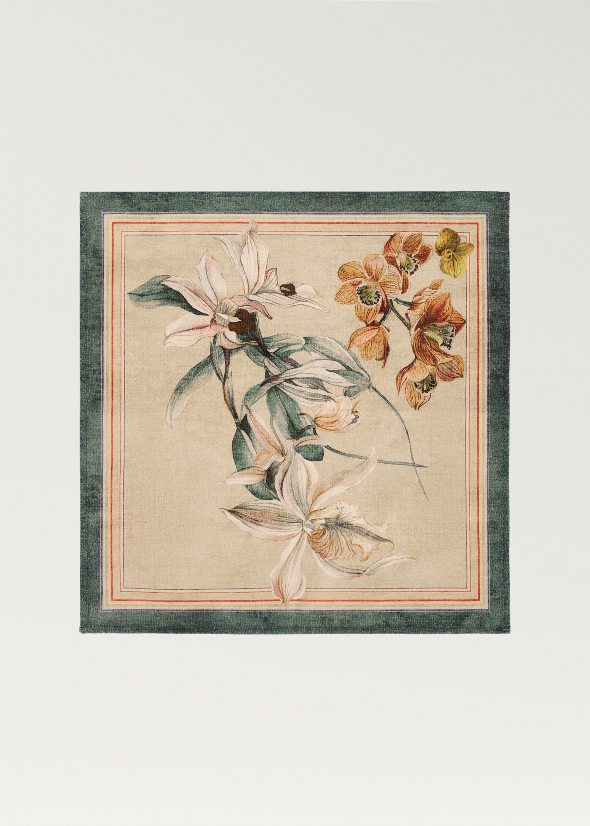 Servilletas algodón lino estampado floral - Detalle del artículo 1