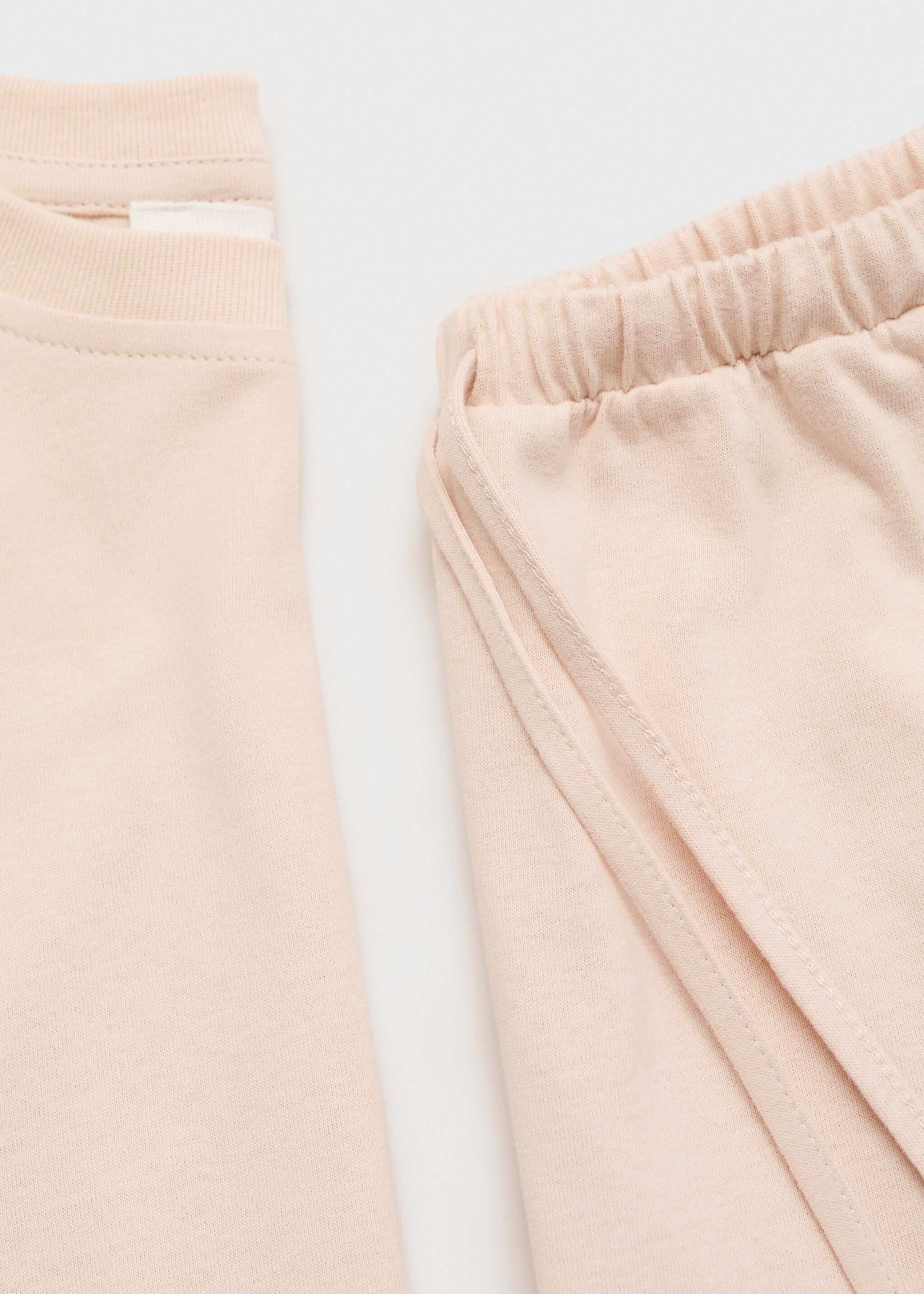 Cotton trousers with soft finish - Details of the article 0, Salmon. Ref: 87072971-00.