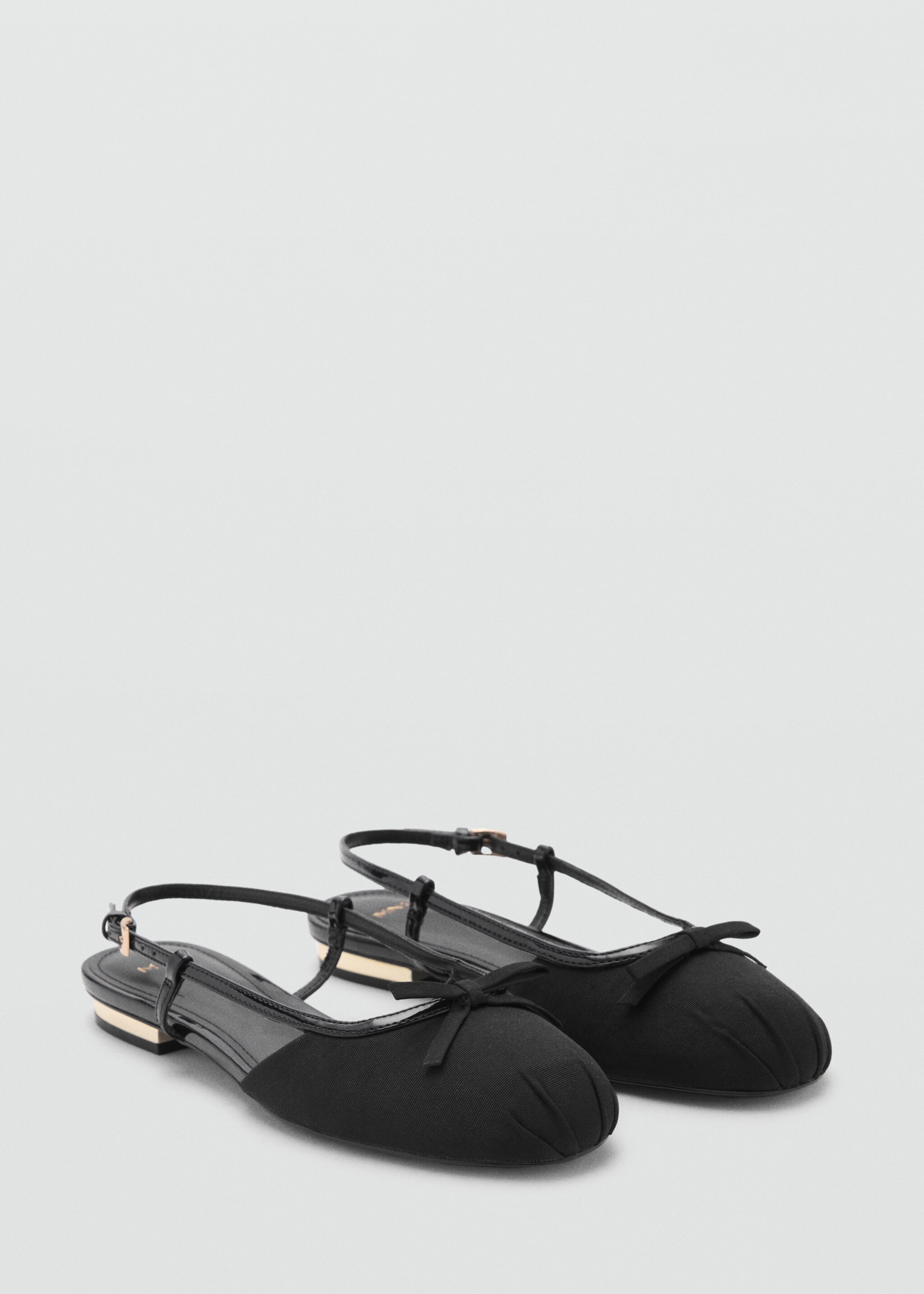 Ballet flats with decorative bow tie - Medium plane