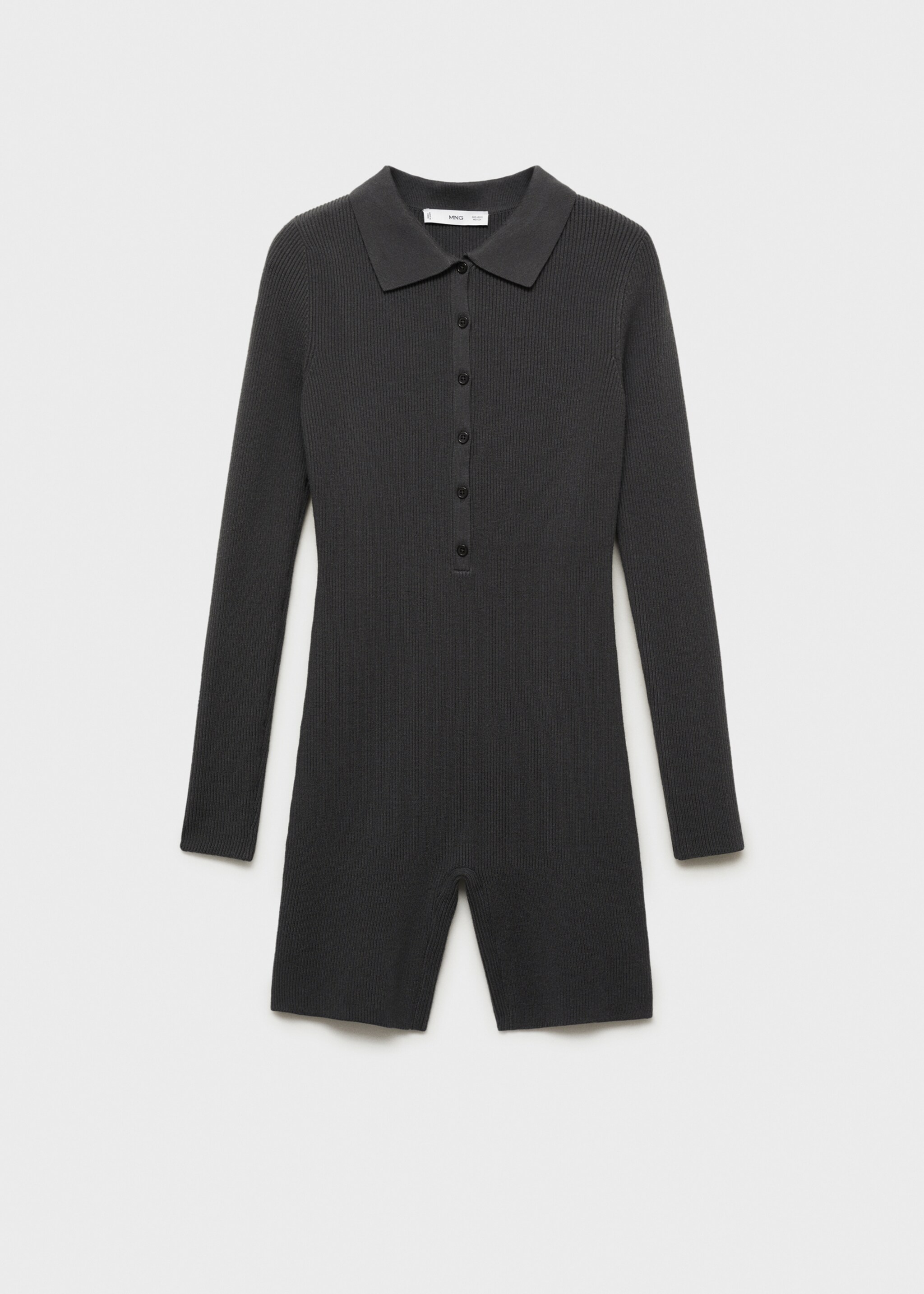 Strikket jumpsuit med krage - Artikkel uten modell