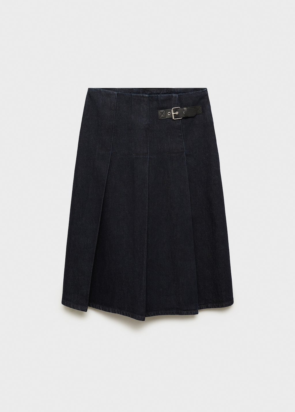 Rinse-wash midi-skirt with buckle - Women | MANGO USA