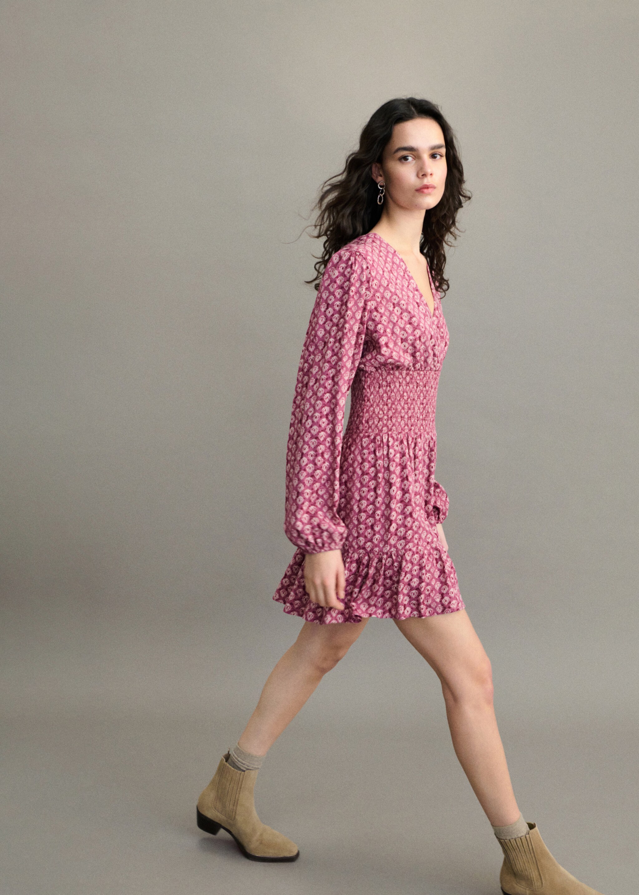 Vestido estampado corto - Detalle del artículo 5