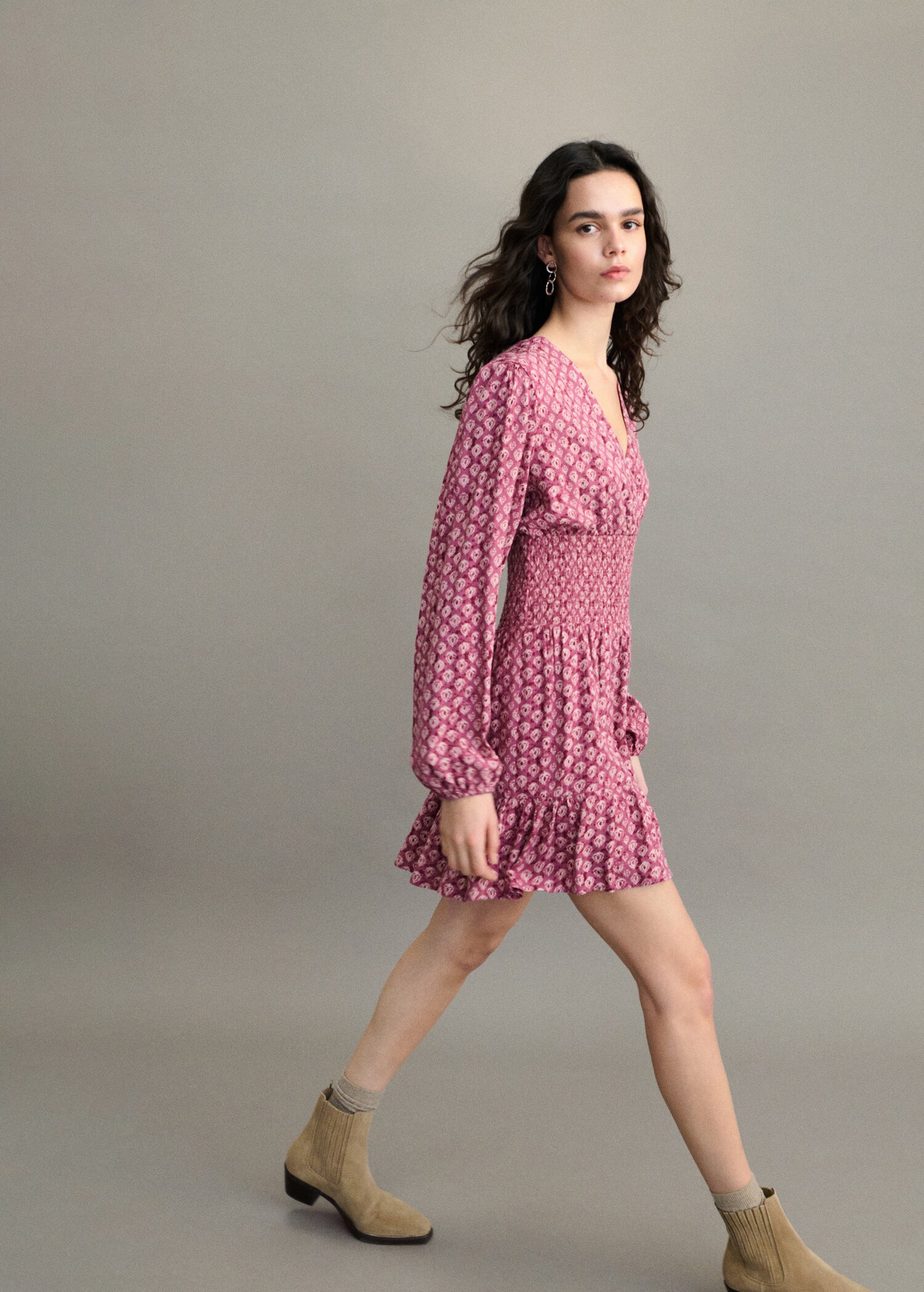 Vestido estampado corto - Detalle del artículo 5