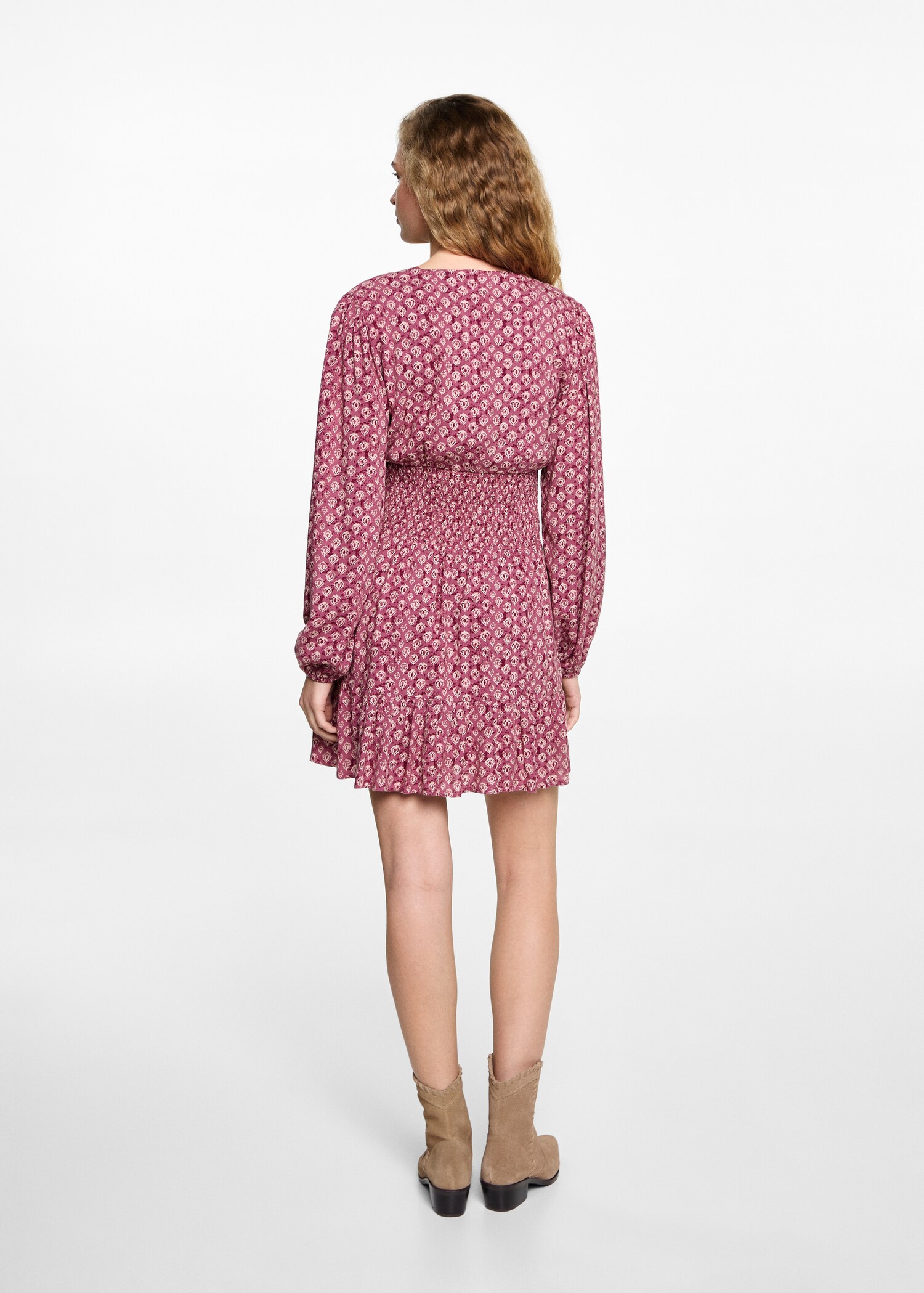 Vestido estampado corto - Reverso del artículo