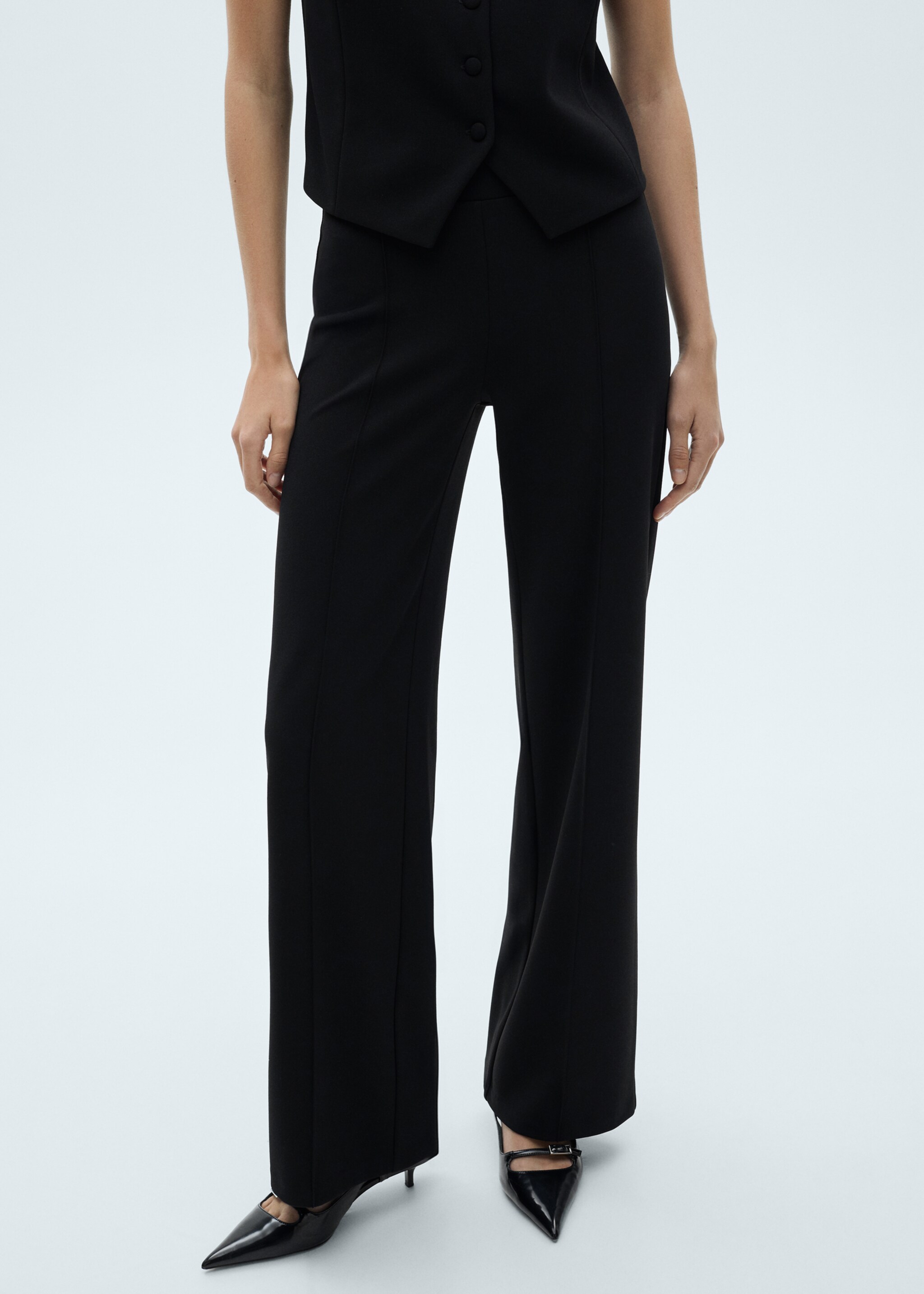 Pantalon droit maille - Plan moyen