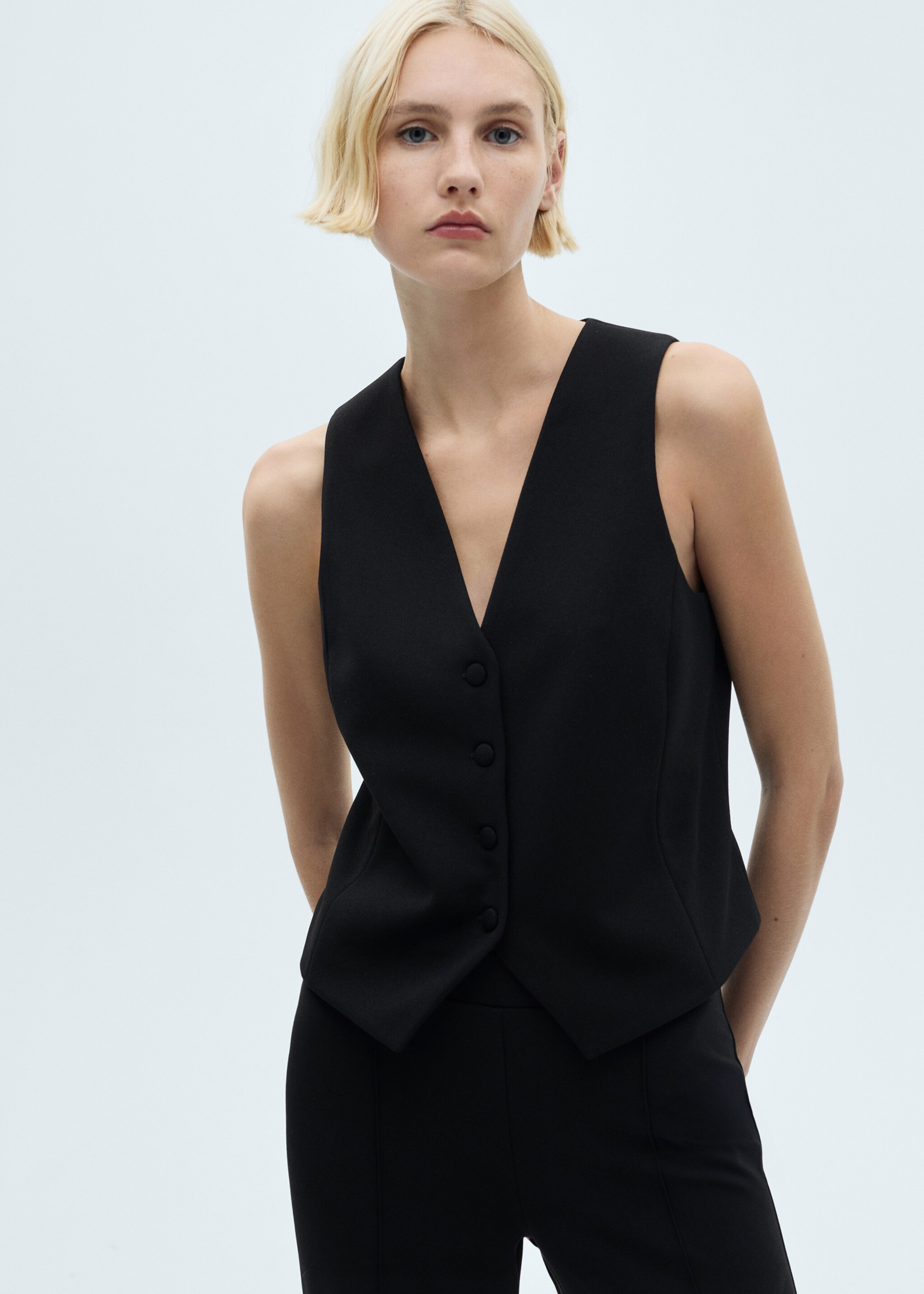 Straight knitted trousers - Details of the article 1