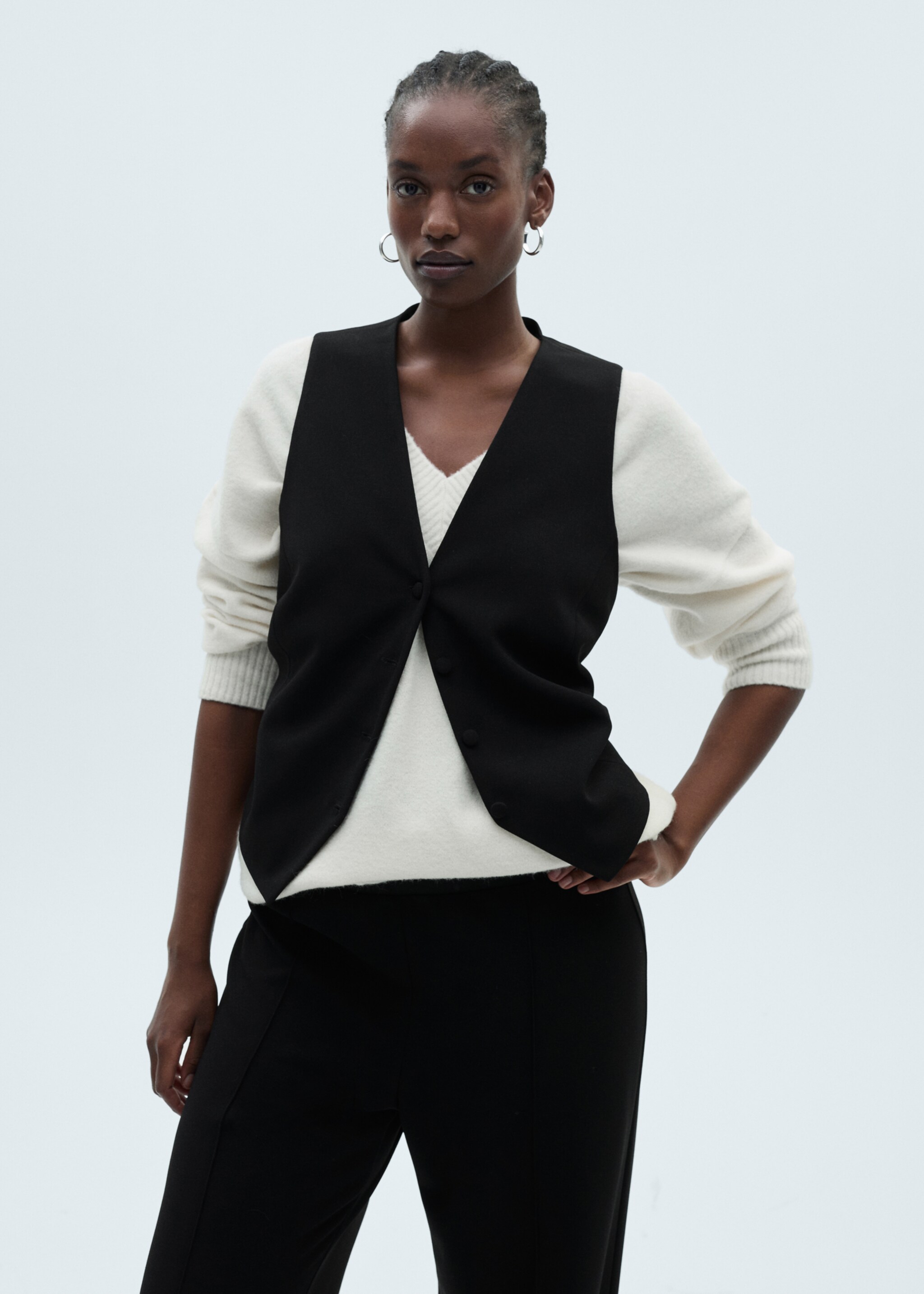 Straight knitted trousers - Details of the article 5