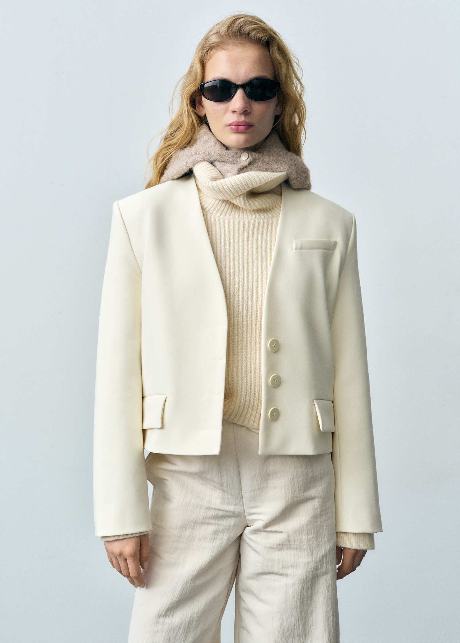 Sacou cropped structurat - Plan mediu