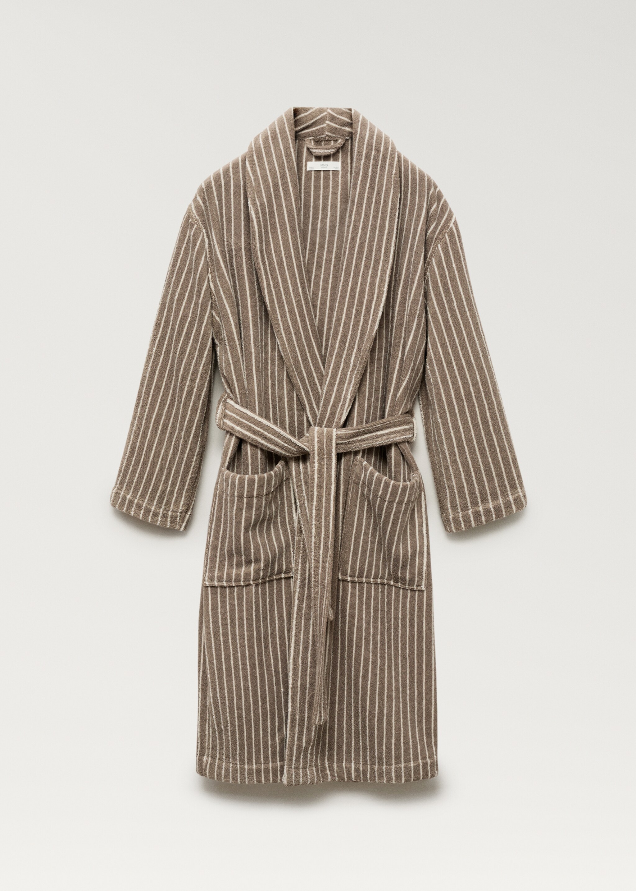 Two-tone striped bathrobe - Article without model