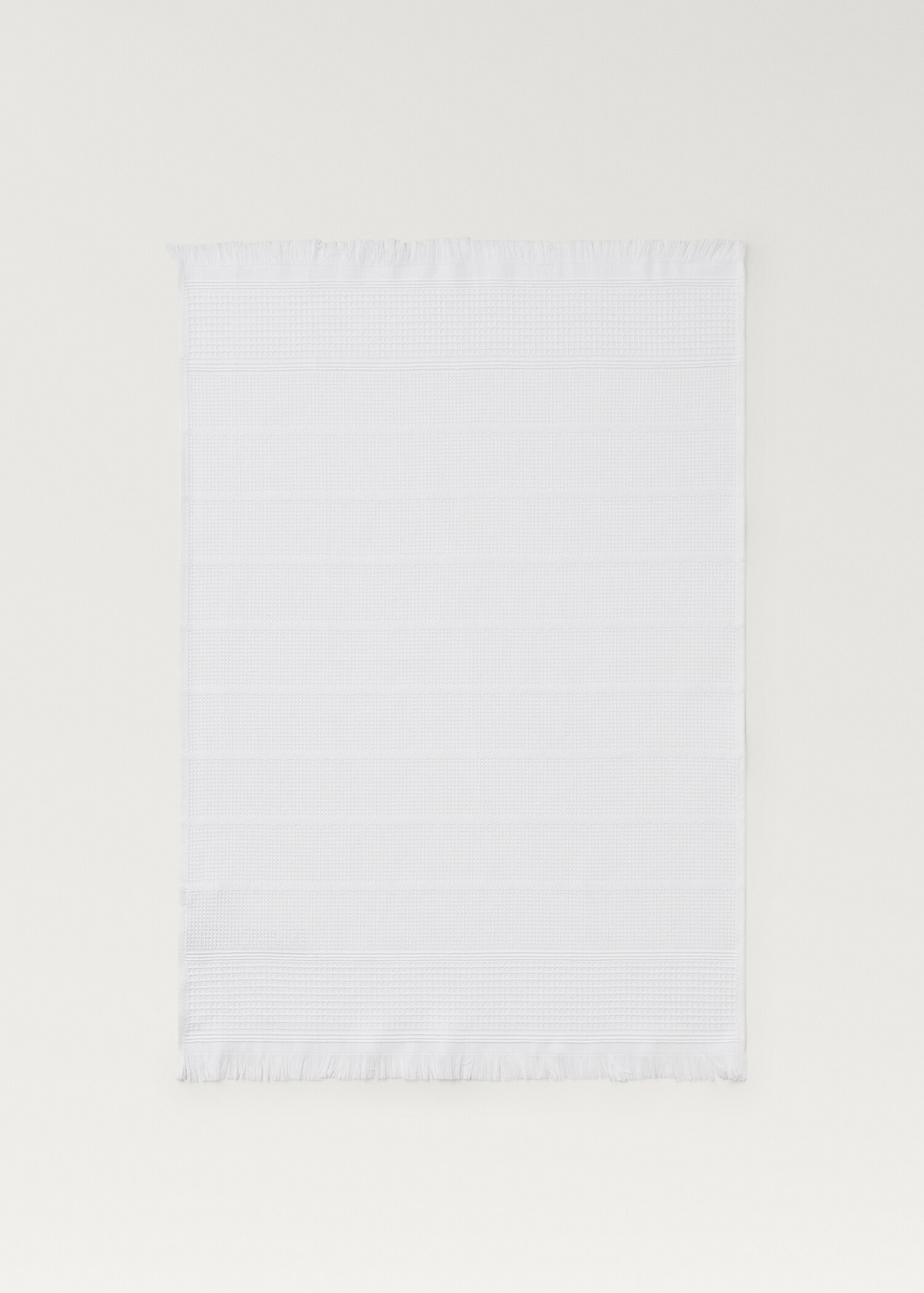 Textured cotton kitchen towel with fringes - Details of the article 1