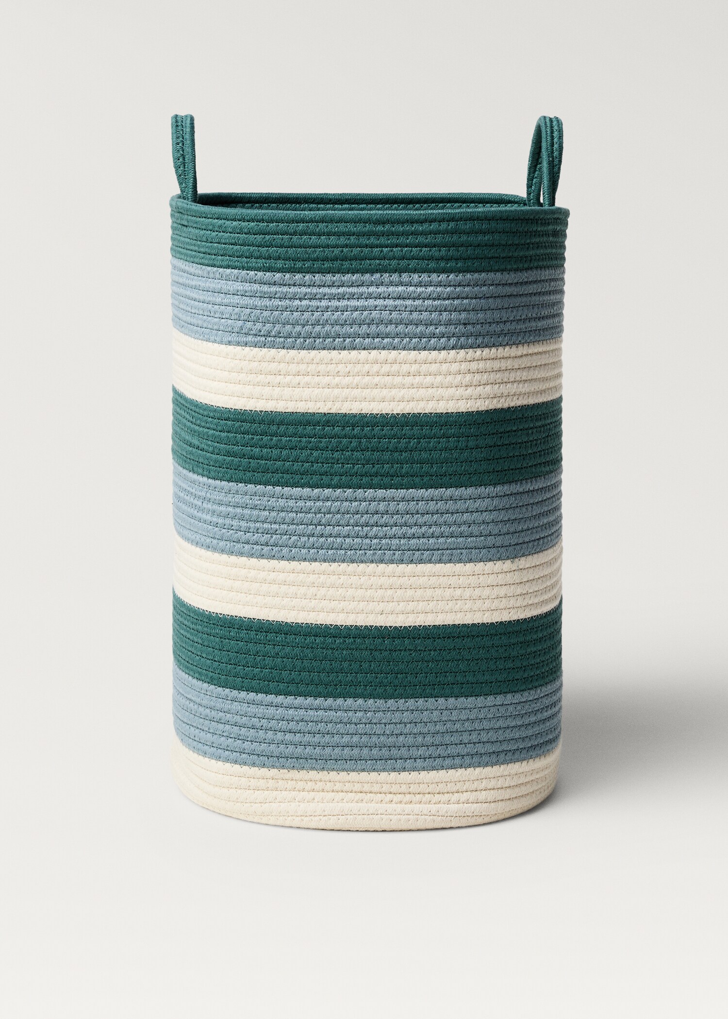 Large striped double-handle children's basket - Article without model