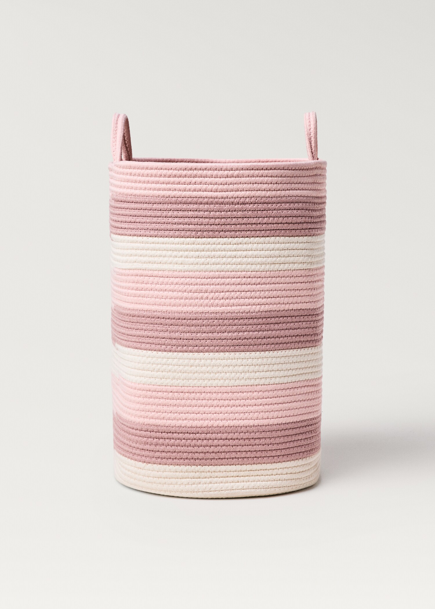 Large striped double-handle children's basket - Article without model