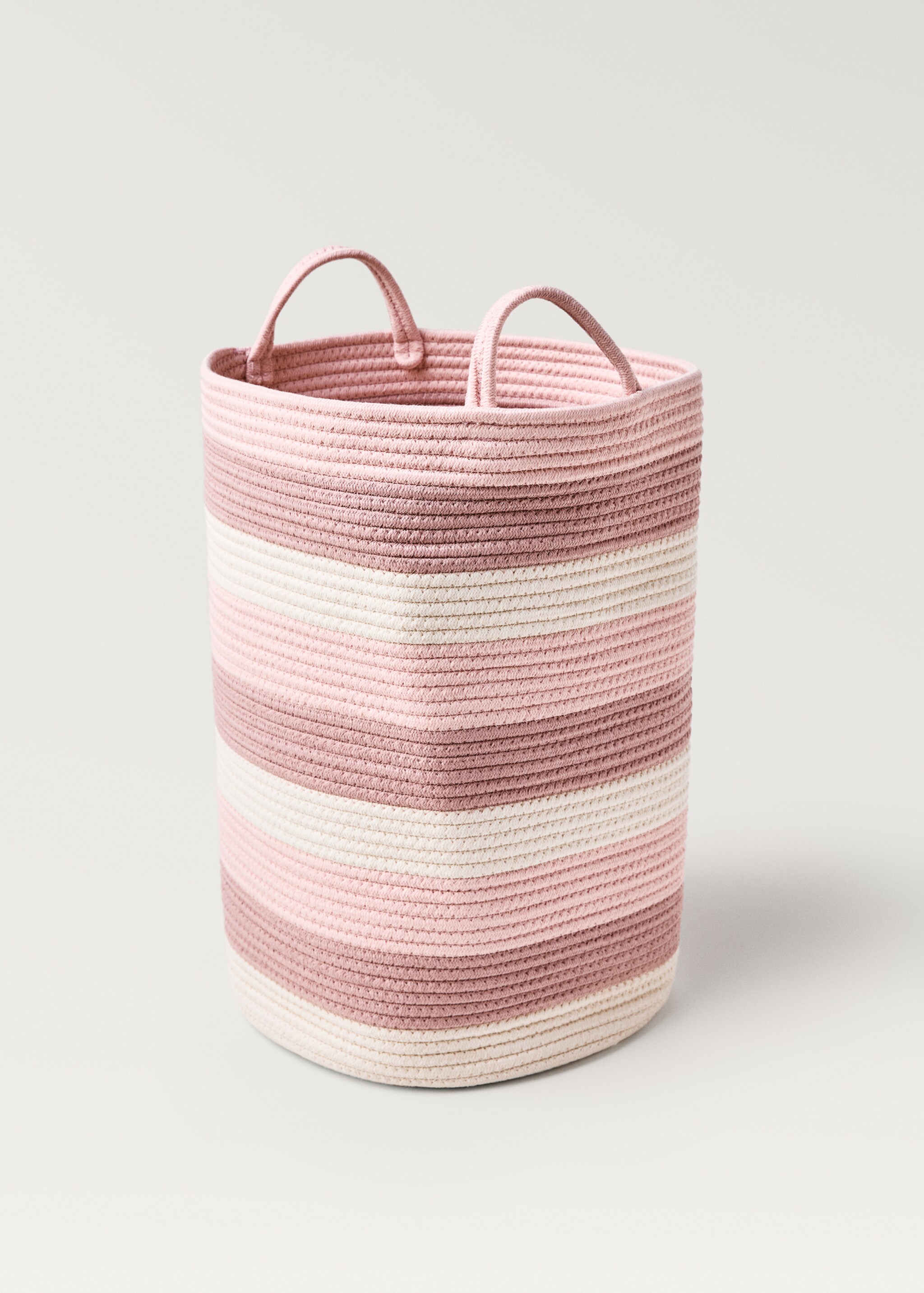 Large striped double-handle children's basket - Details of the article 1