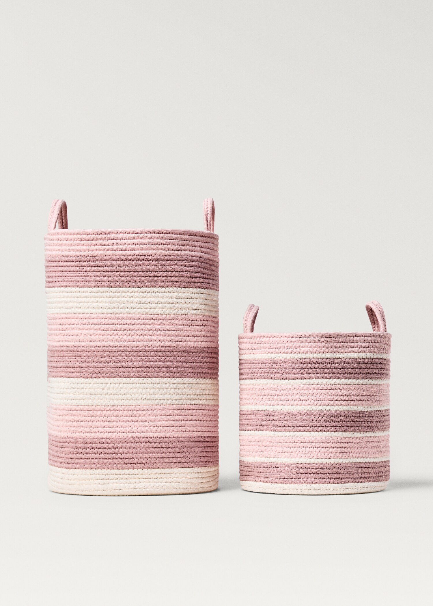 Large striped double-handle children's basket - Details of the article 3
