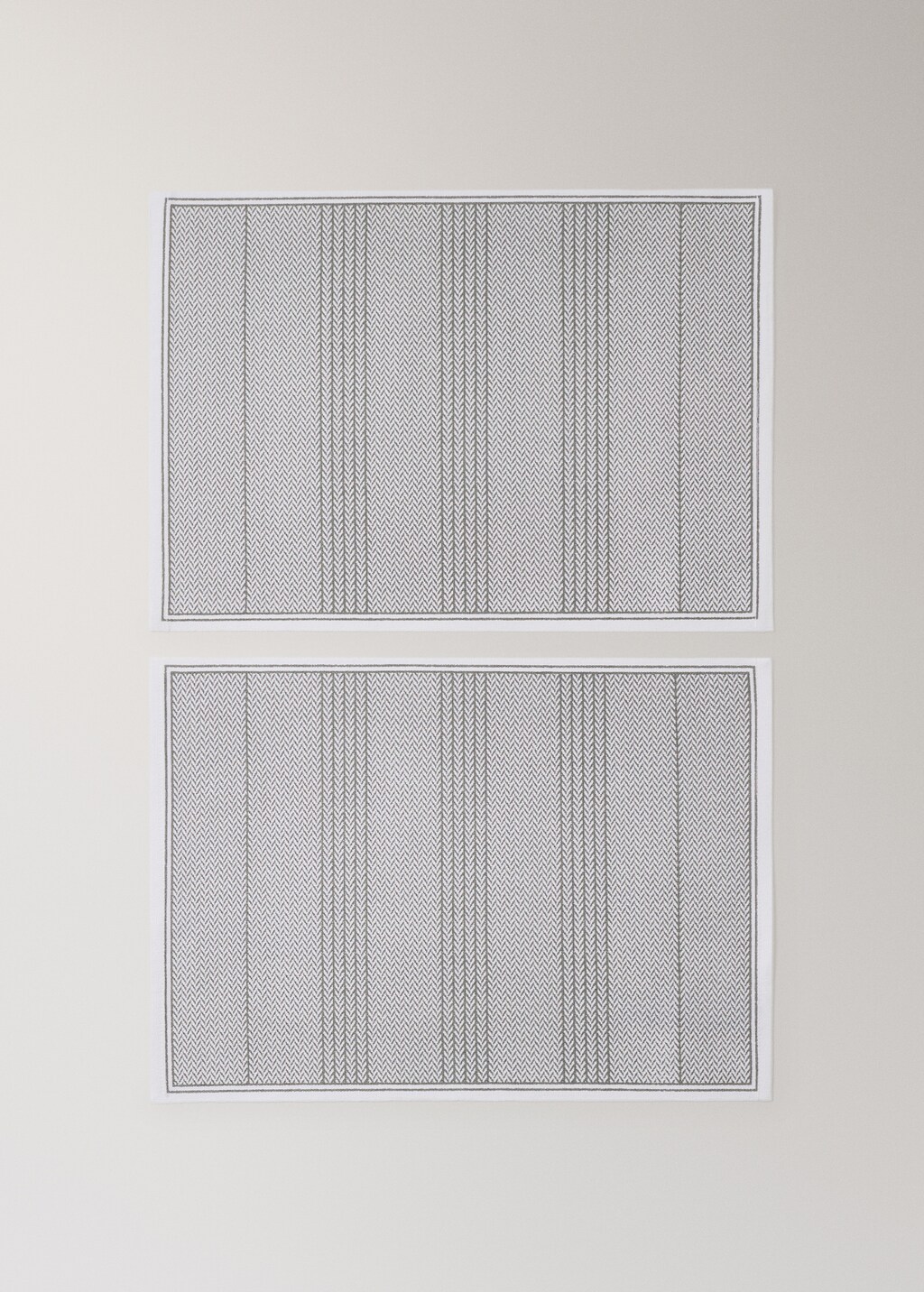 Geometric-print placemats