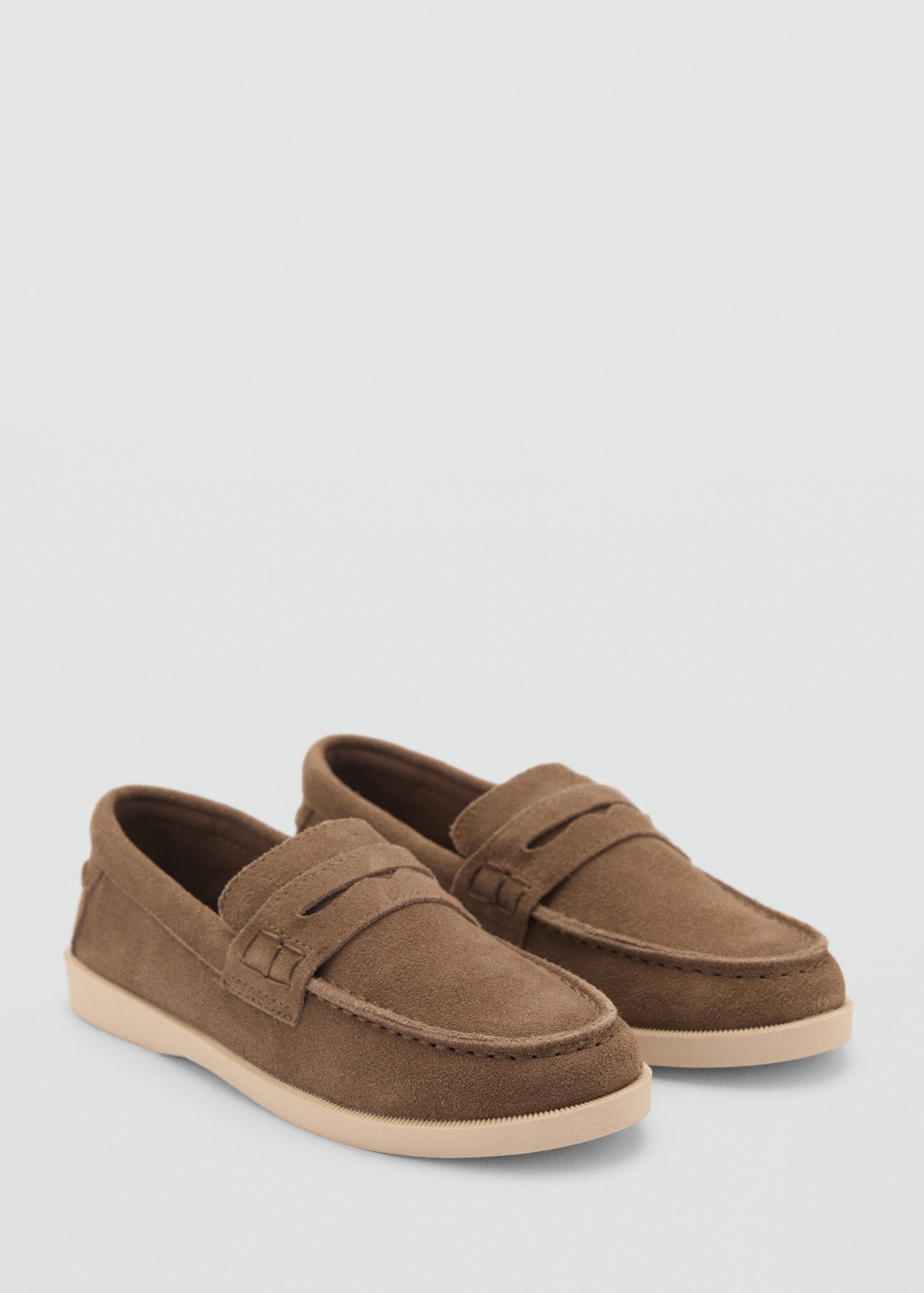Suede leather loafers Kids MANGO Pakistan - Main Image