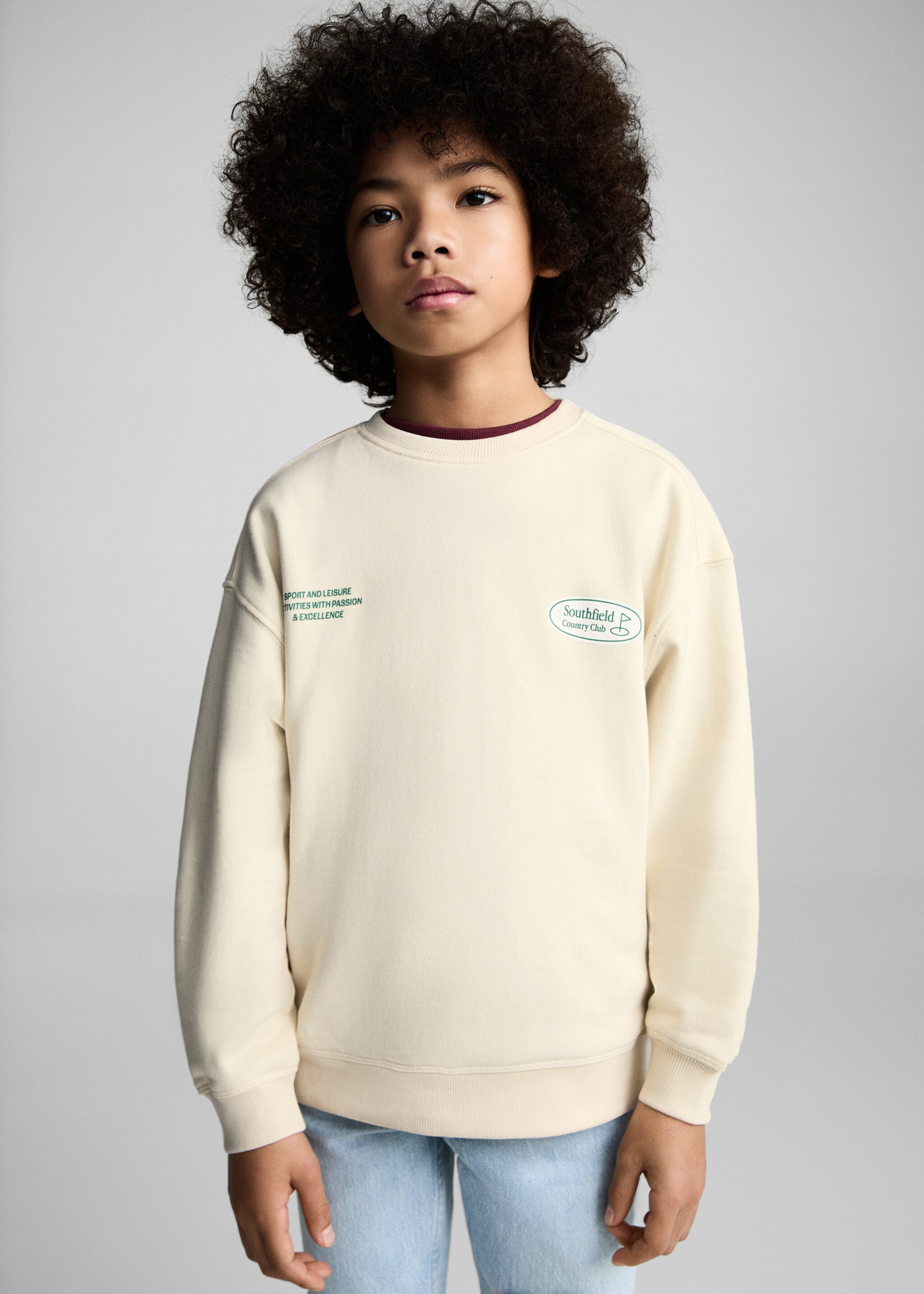 Printed cotton sweatshirt - Medium plane