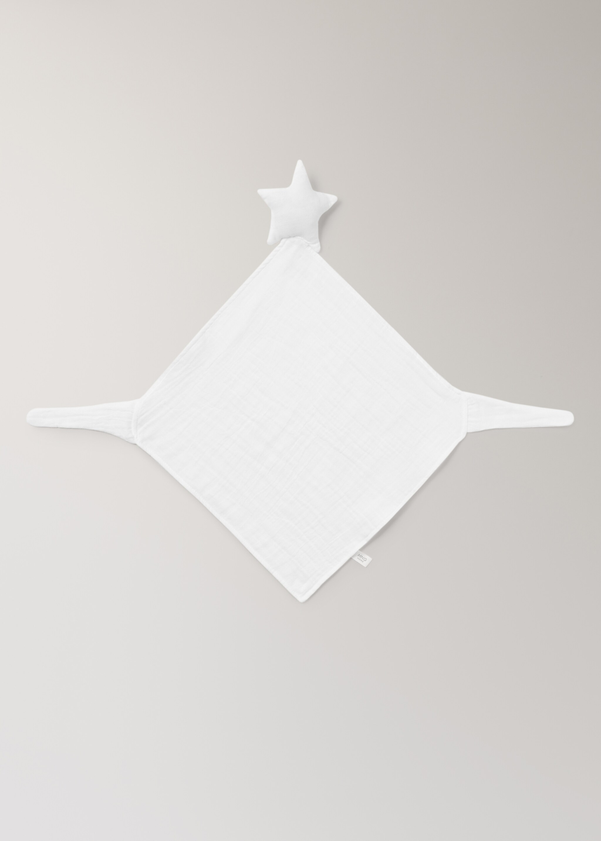 Cotton gauze baby comforter with star design - Article without model, Ecru. Ref: 87073655-00.