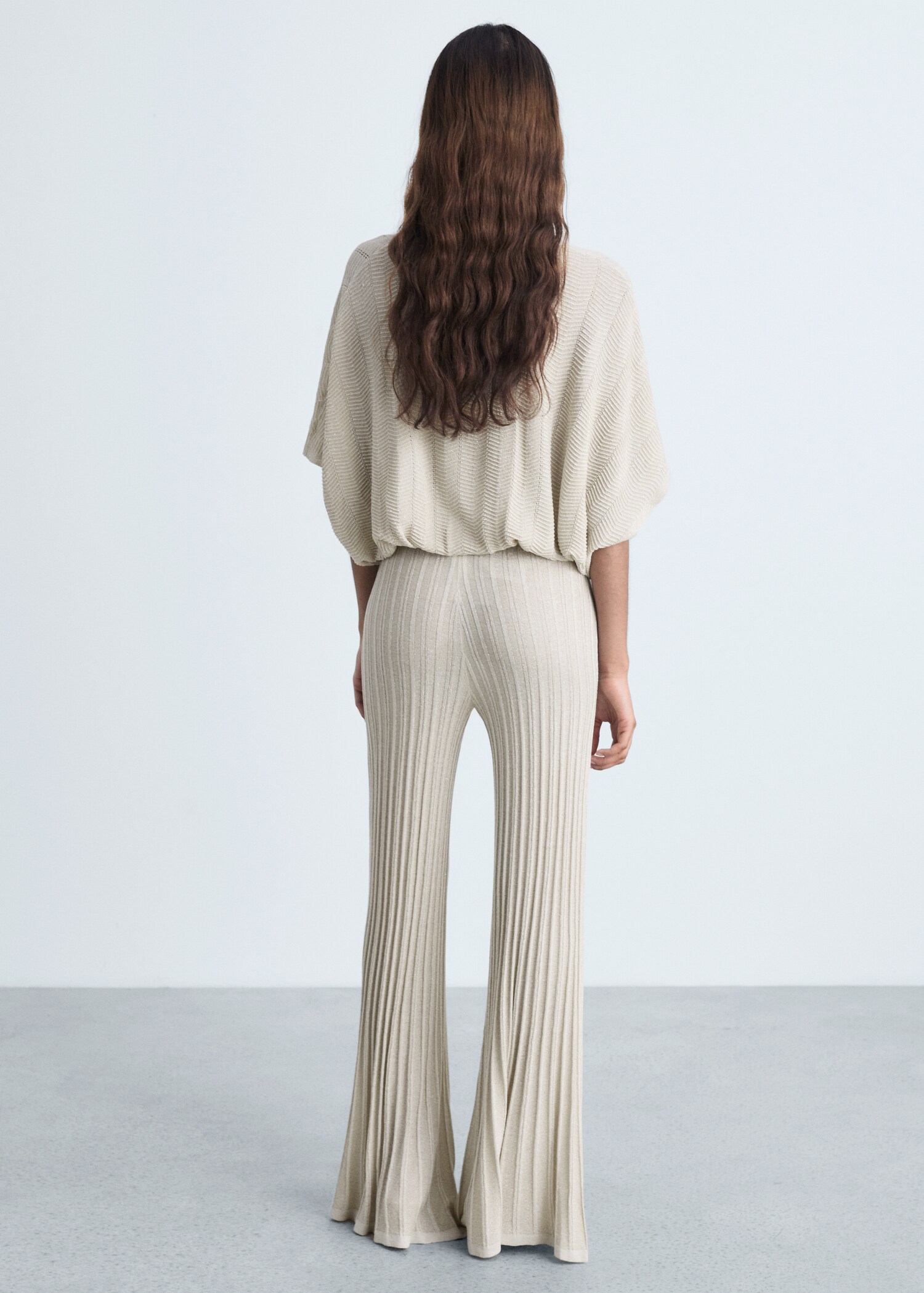 Flared knitted pants - Reverse of the article