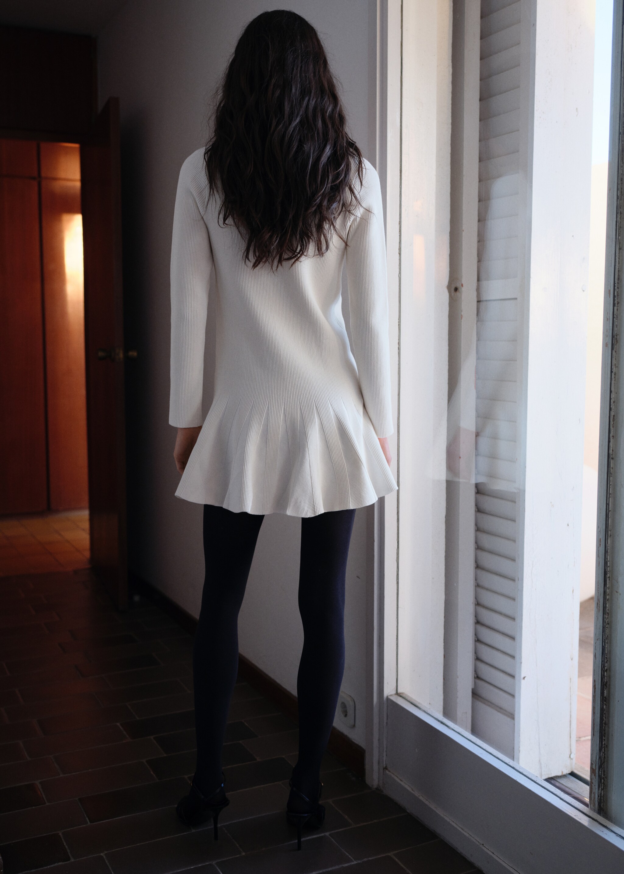 Vestido corto punto tablas - Reverso del artículo
