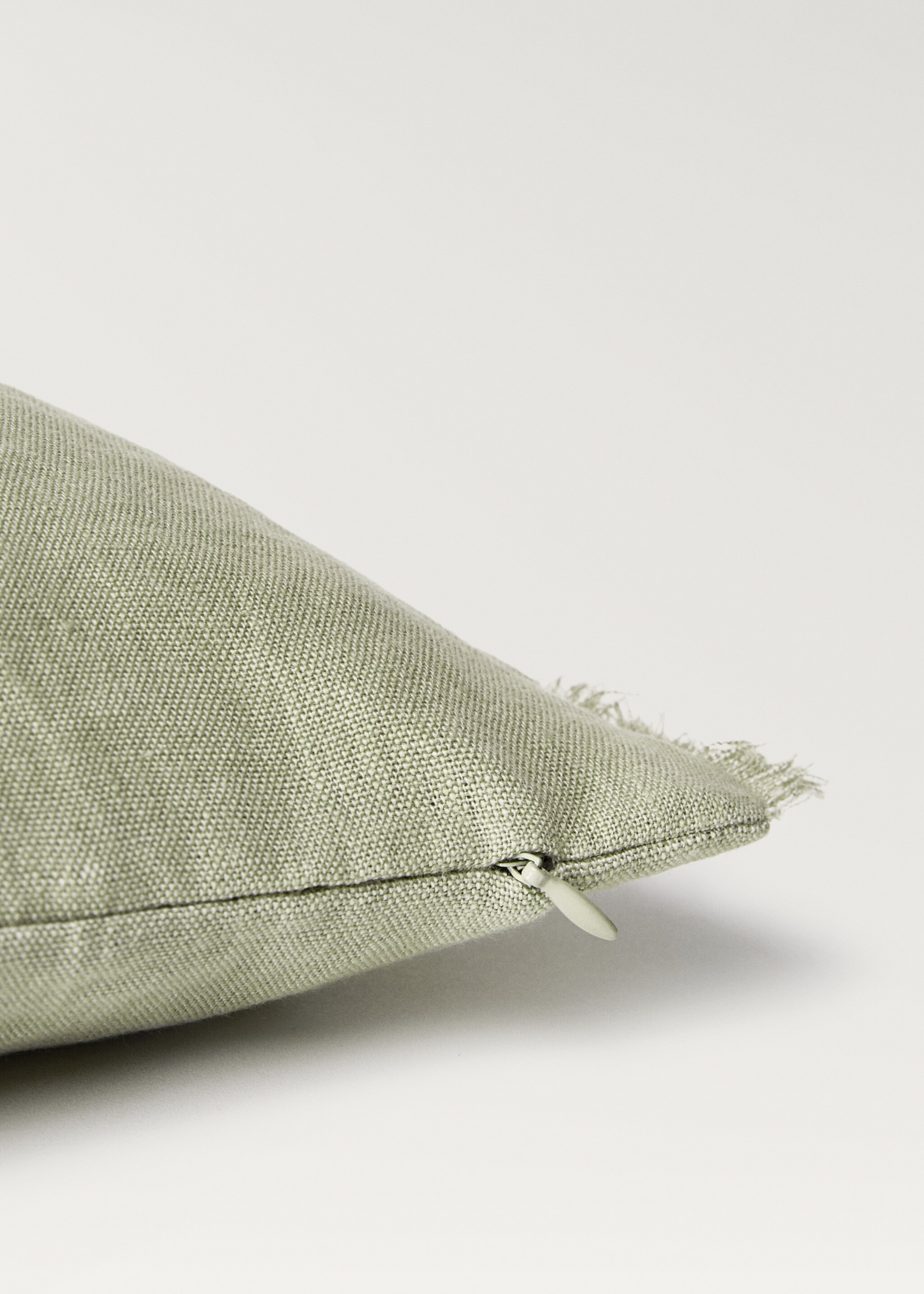 Linen fringed cushion cover 30x50 cm - Details of the article 2
