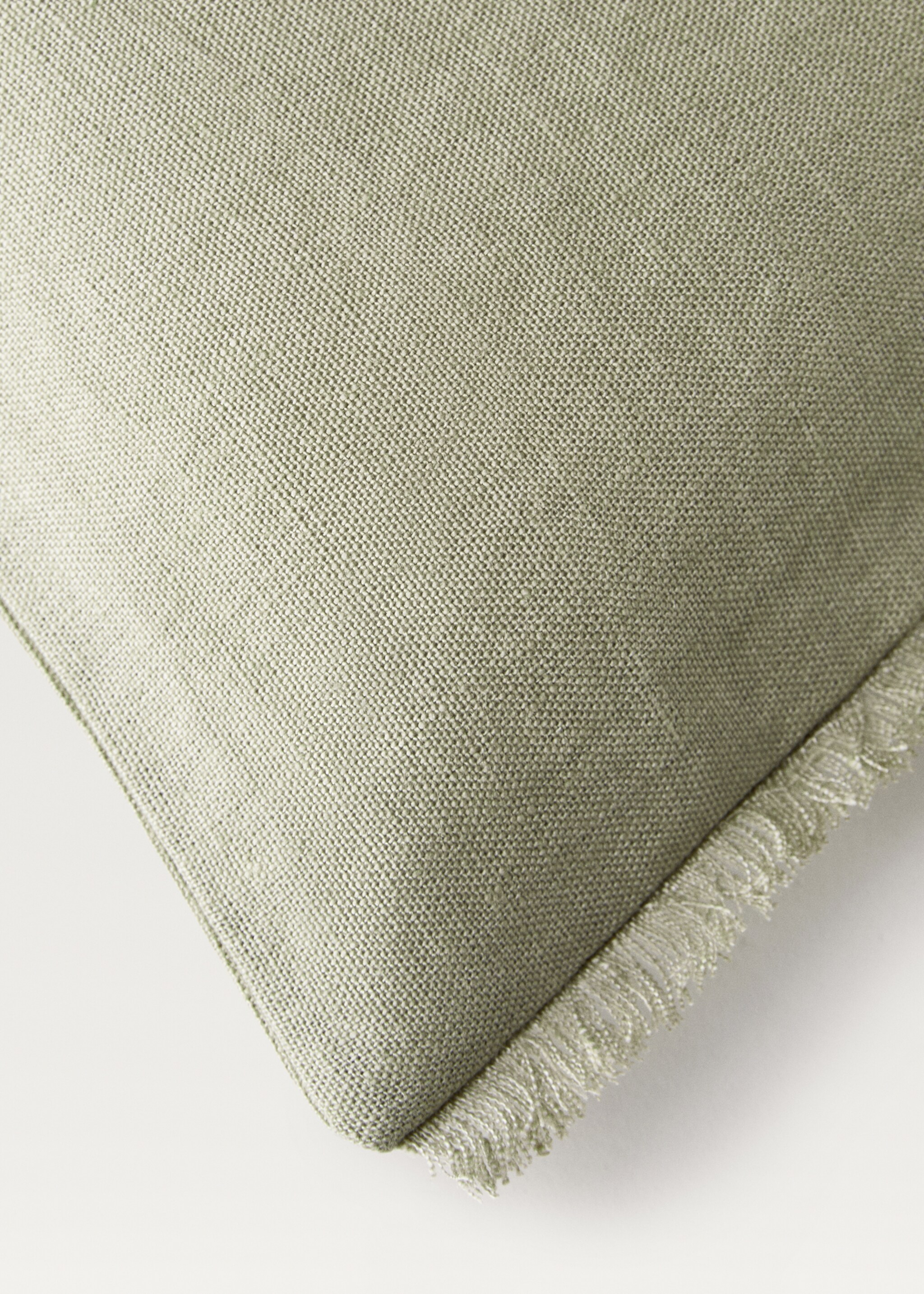 Linen fringed cushion cover 30x50 cm - Details of the article 3