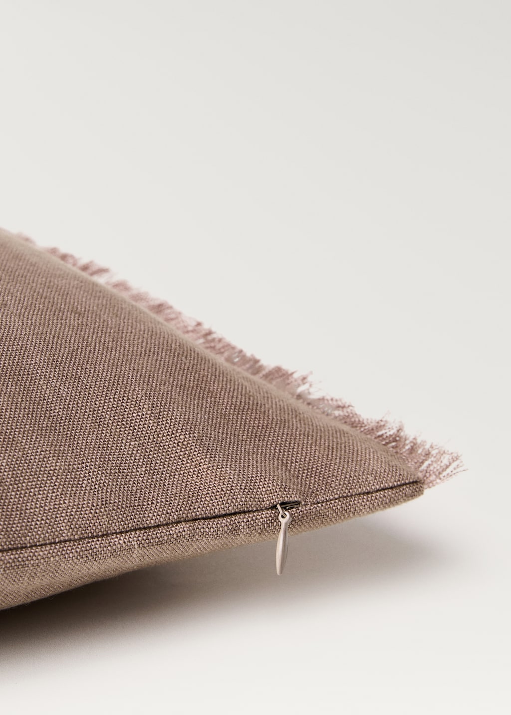 Linen fringed cushion cover 30x50 cm