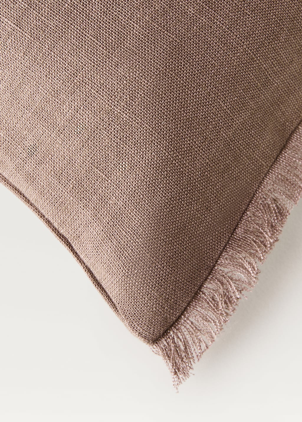 Linen fringed cushion cover 30x50 cm