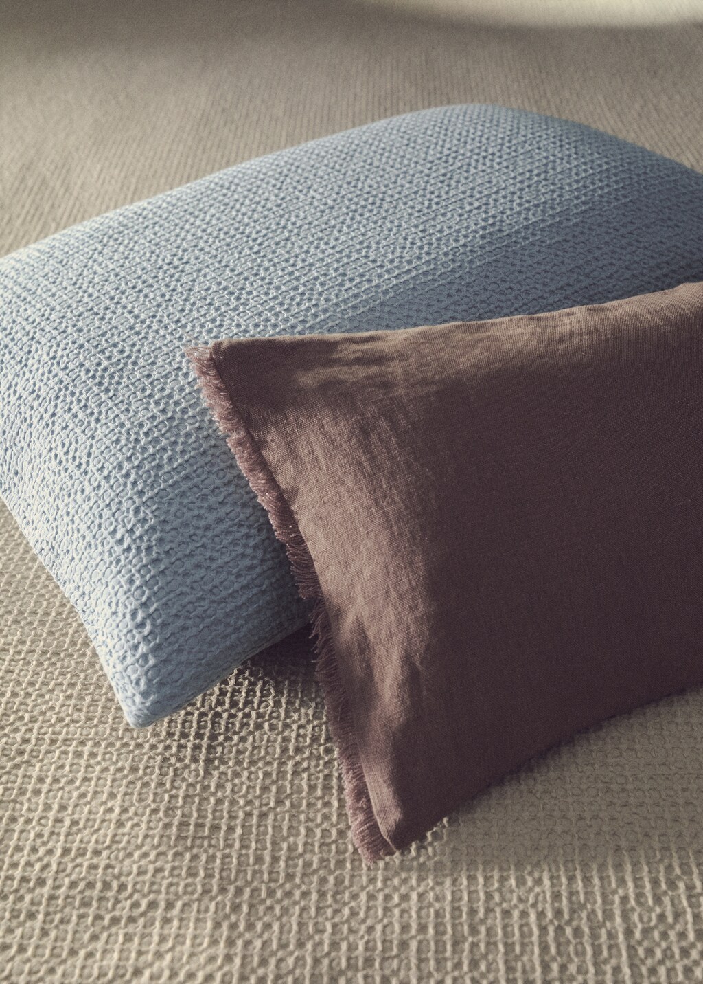 Linen fringed cushion cover 30x50 cm