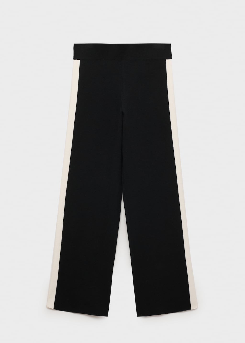 Knitted trousers with contrasting stripes - Women | MANGO India