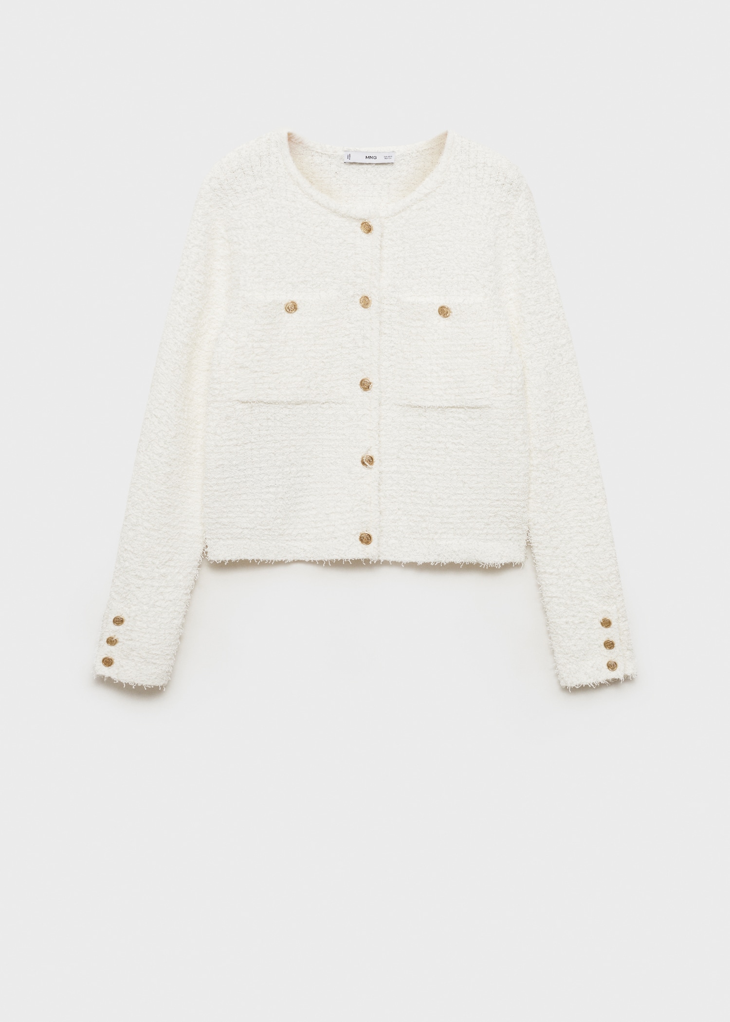 Veste tweed boutons bijoux - Article sans modèle