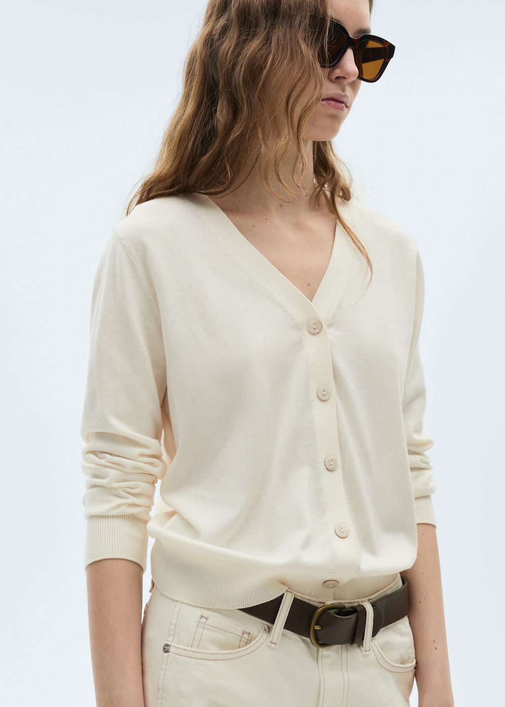 Mulberry silk-blend ribbed cardigan