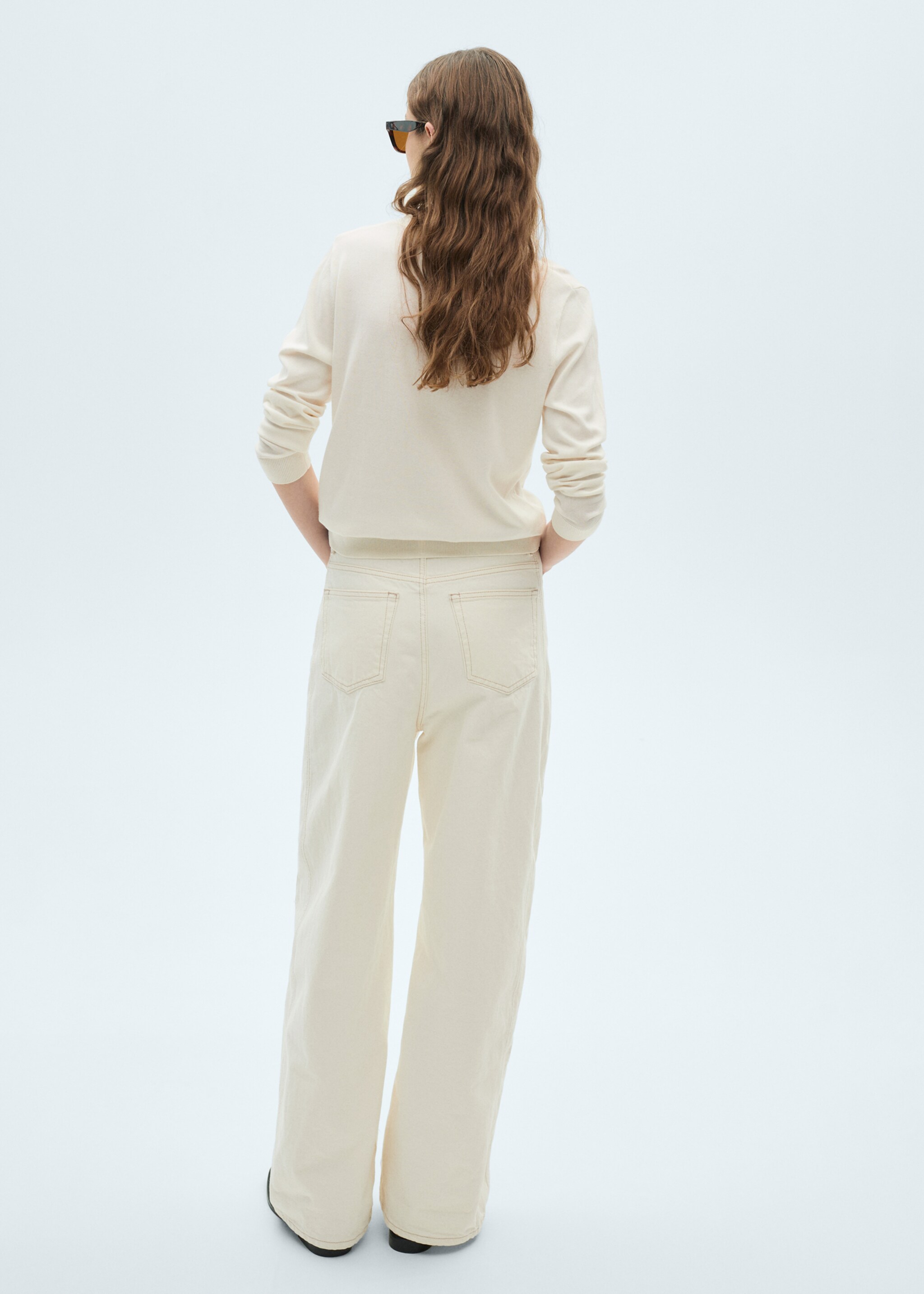 Mulberry silk-blend ribbed cardigan - Reverse of the article