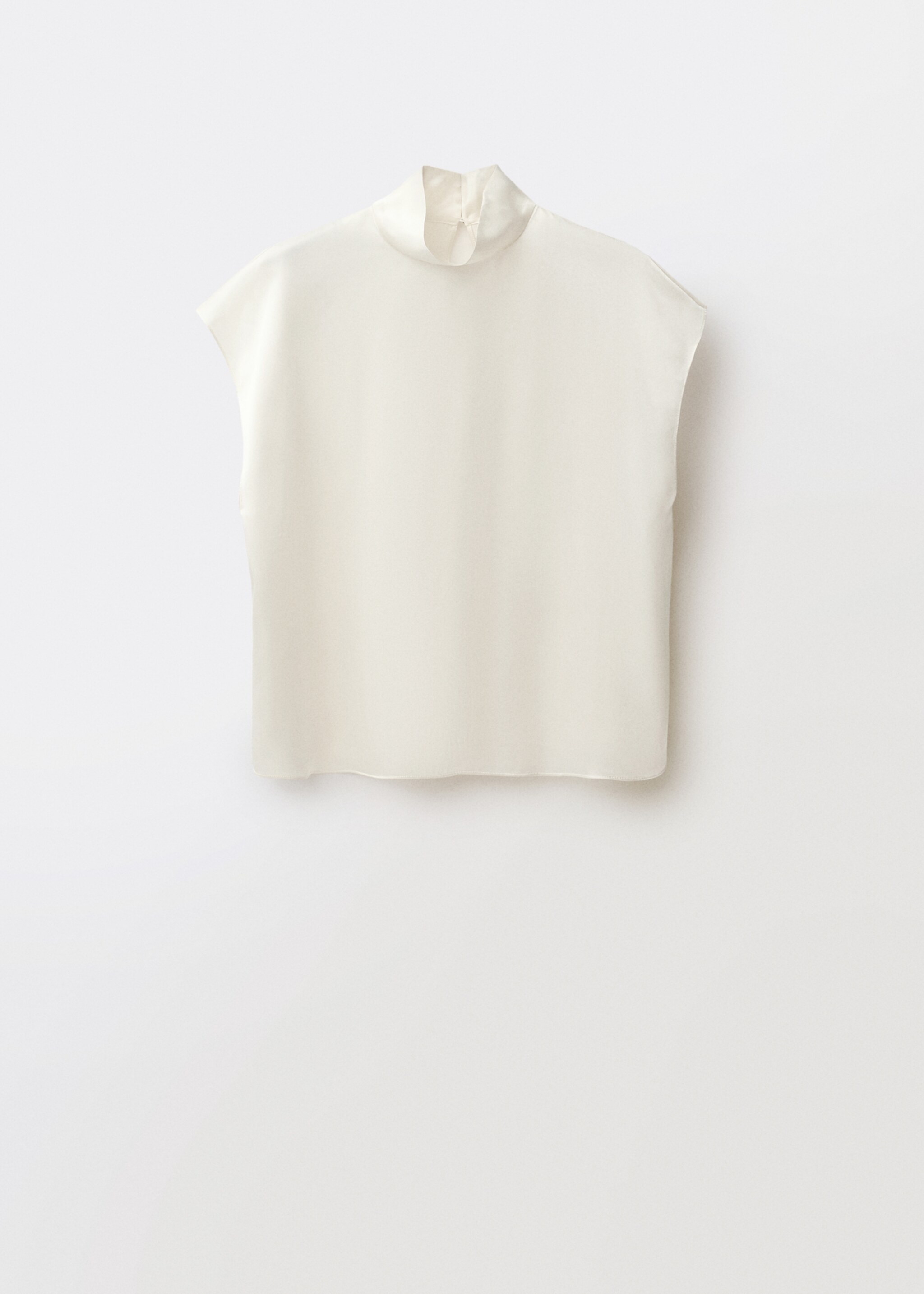 Zijden blouse met hoge kraag - Artikel zonder model