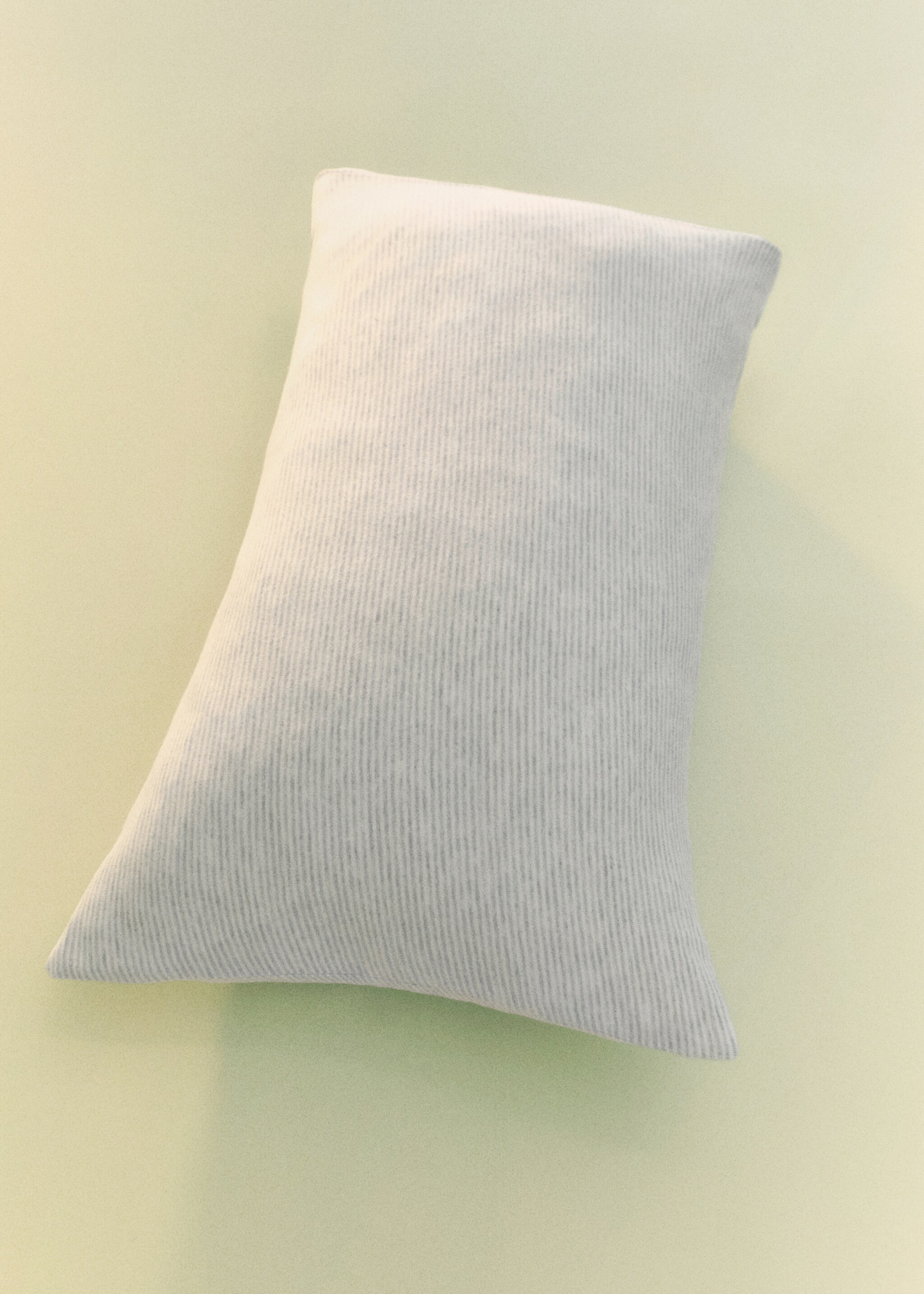 Cotton striped children’s pillowcase 30x50cm - Details of the article 6, Grey. Ref: 87074084-00.
