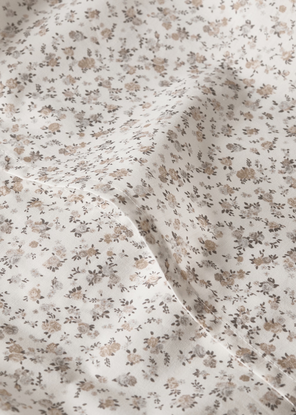 Cotton percale printed duvet cover for crib