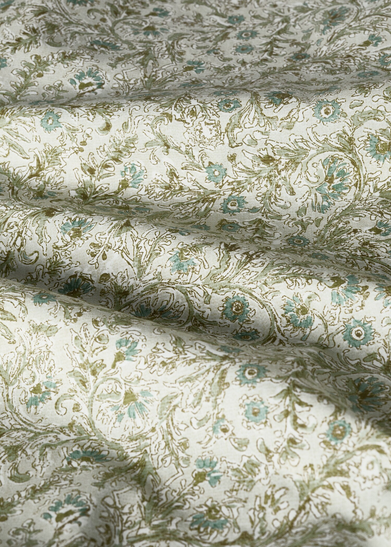 Cotton percale floral-print duvet cover for crib - Details of the article 1