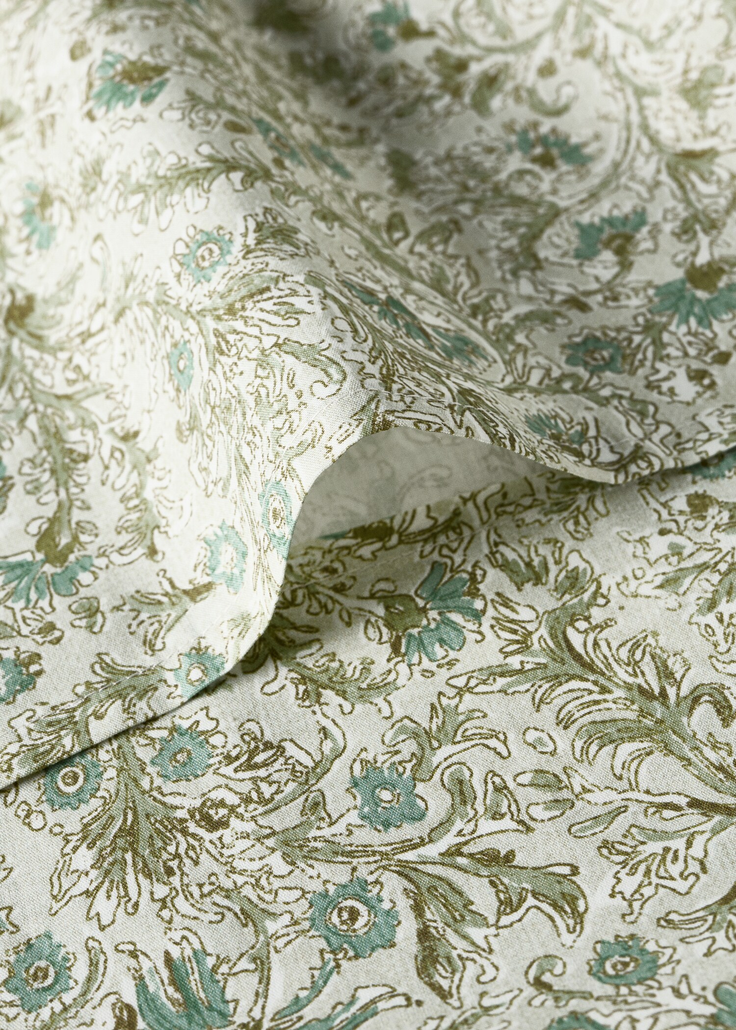 Cotton percale floral-print duvet cover for crib - Details of the article 2