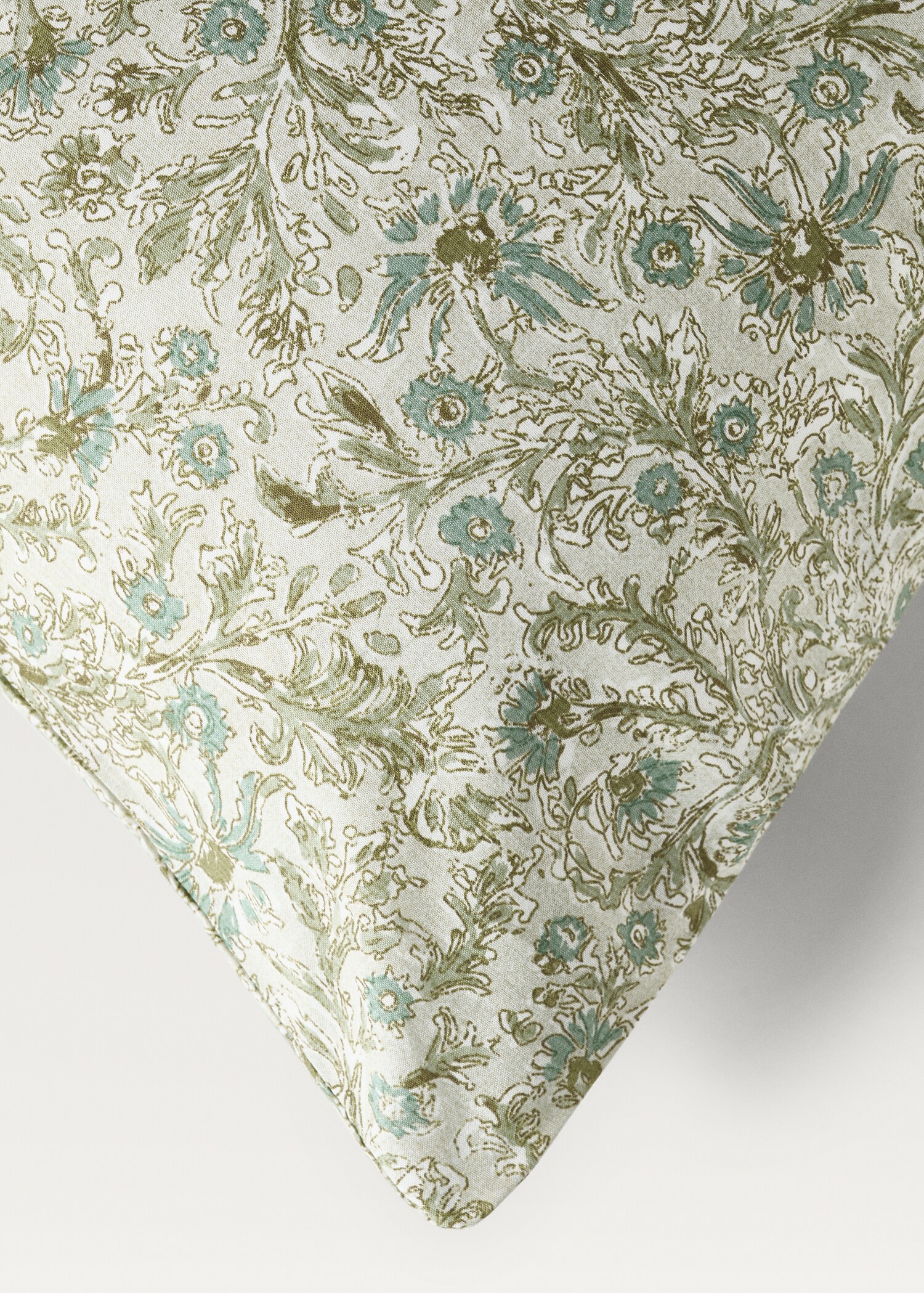 Cotton percale floral-print duvet cover for crib - Details of the article 3