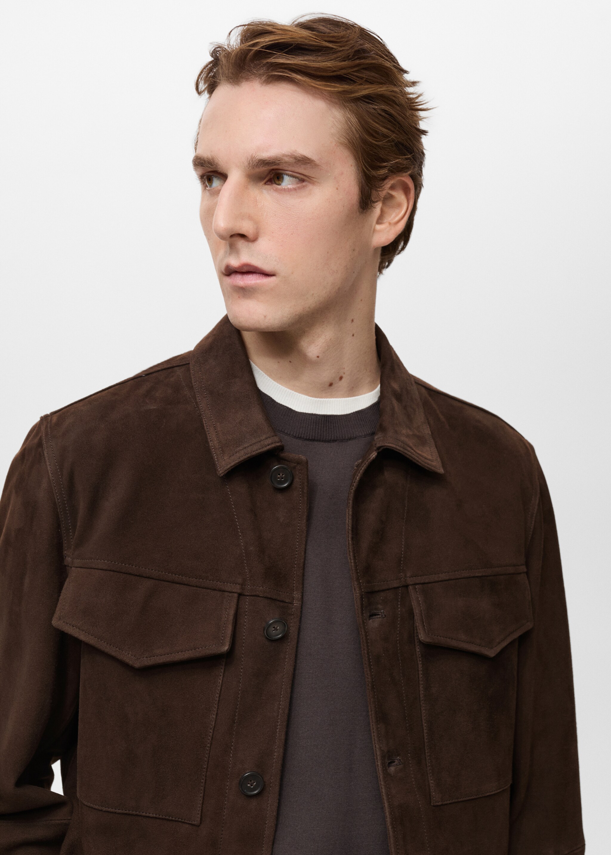 Blouson cuir daim poches - Détail de l'article 1