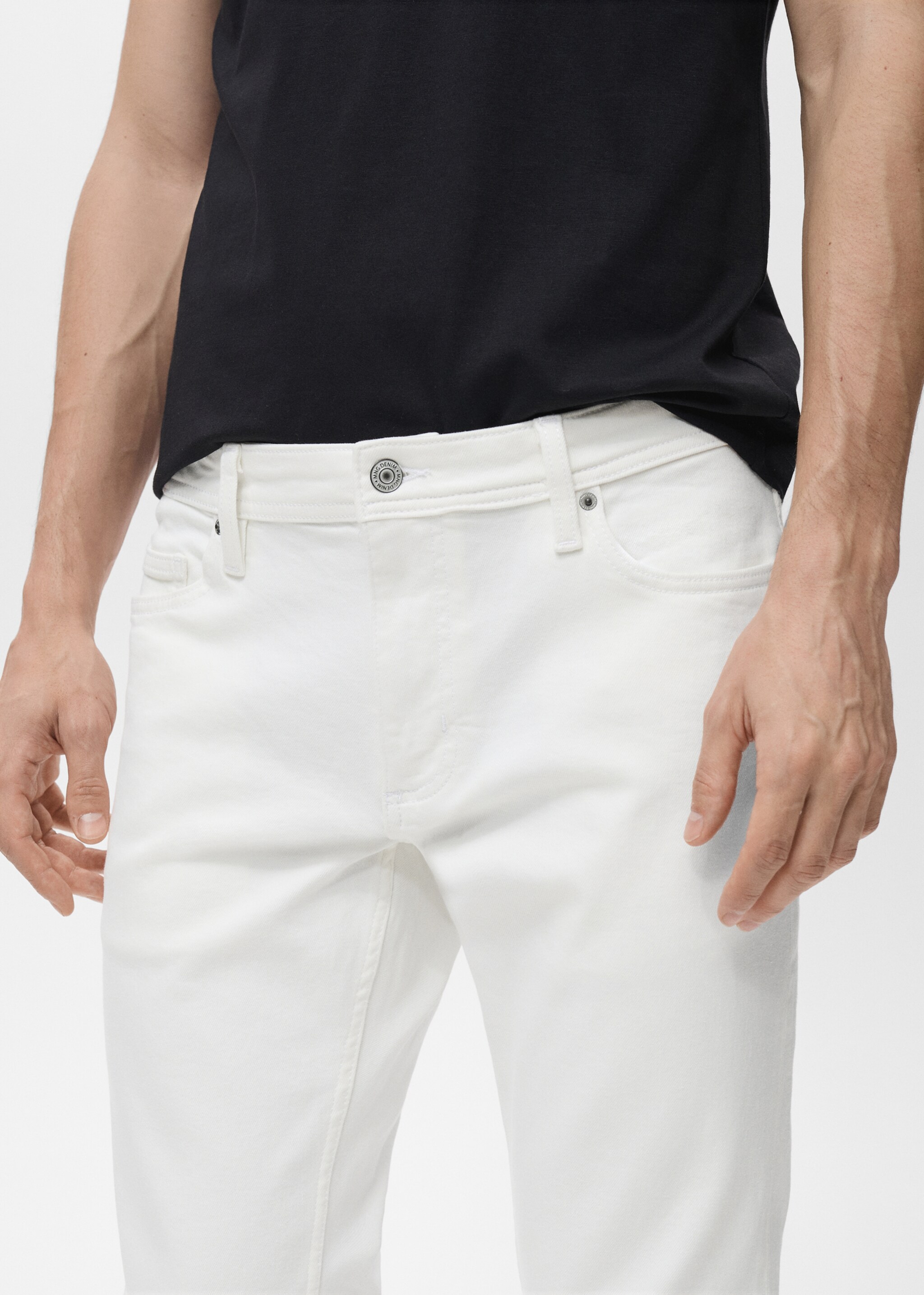 Slim fit white Jan jeans - Details of the article 1