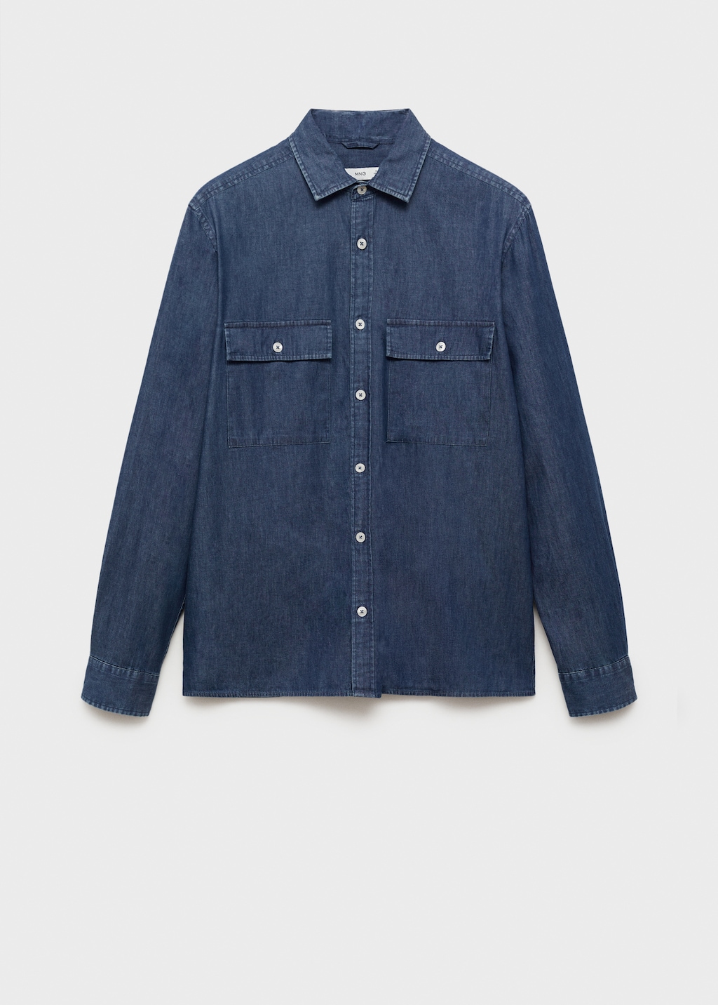 100% cotton chambray shirt - Men | MANGO Canada